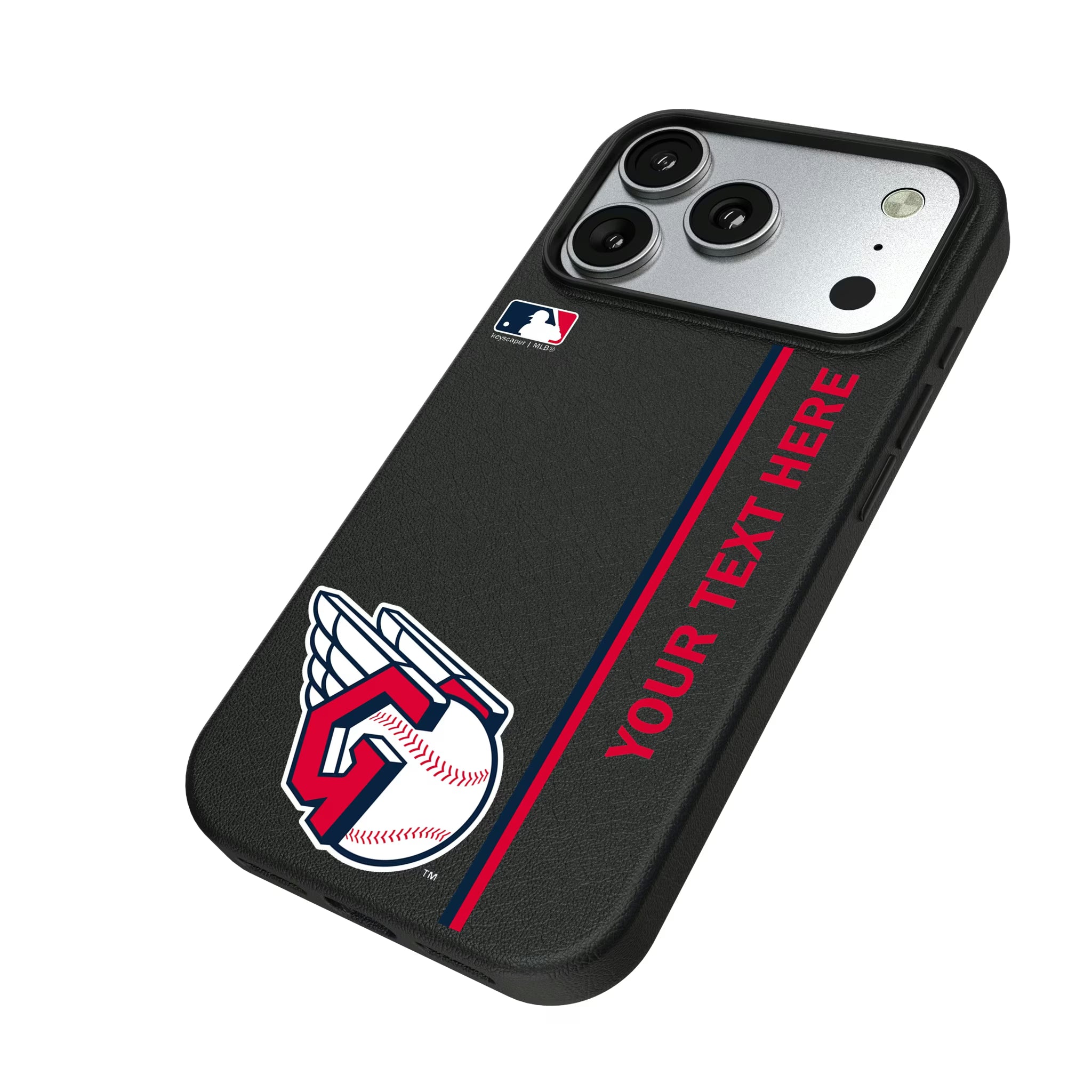 Cleveland Guardians Personalized Sidebard iPhone MagSafe Compatible Phone Case for Apple iPhone - Isometric View#Device_iPhone 17 Pro