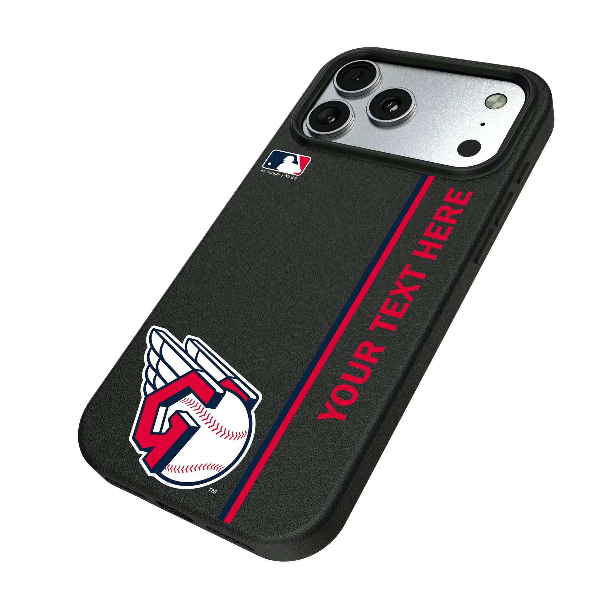 Cleveland Guardians Personalized Sidebard iPhone MagSafe Compatible Phone Case for Apple iPhone - Isometric View#Device_iPhone 17 Pro Max