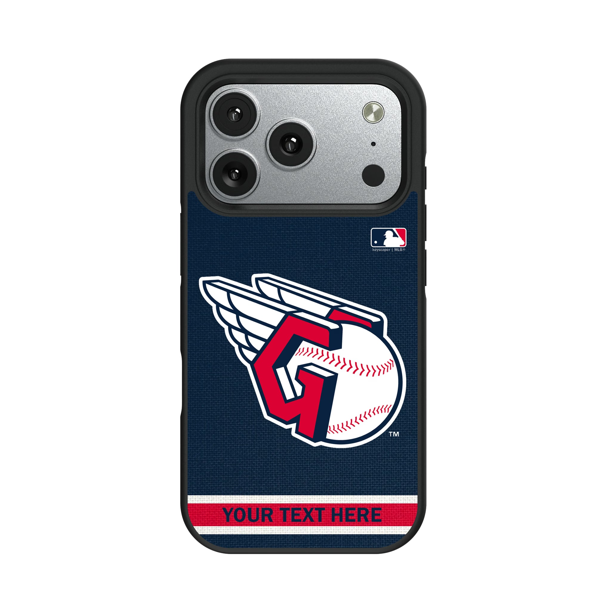 Cleveland Guardians Personalized Stripe iPhone Bump Phone Case for Apple iPhone#Device_iPhone 17 Pro
