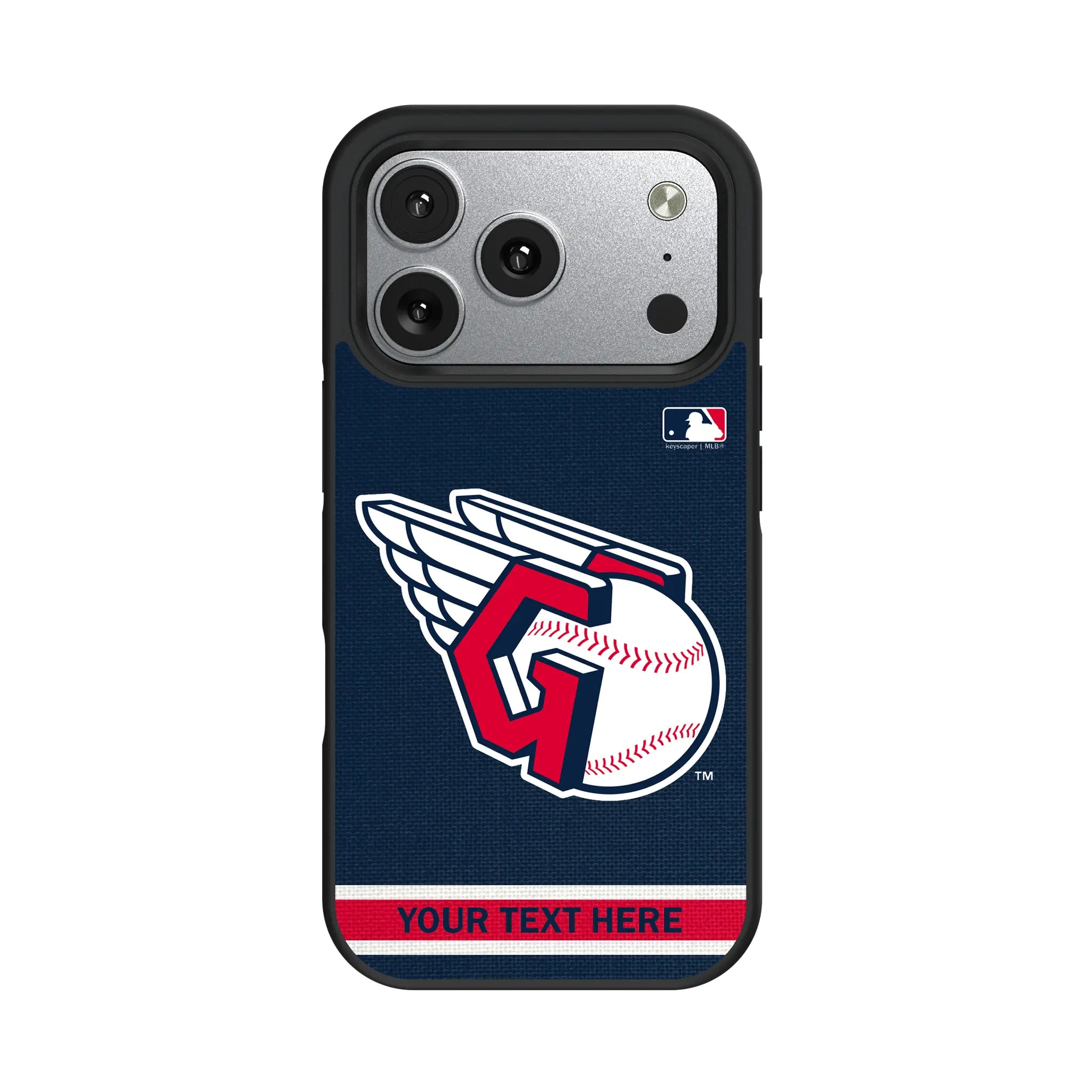 Cleveland Guardians Personalized Stripe iPhone Bump Phone Case for Apple iPhone#Device_iPhone 17 Pro