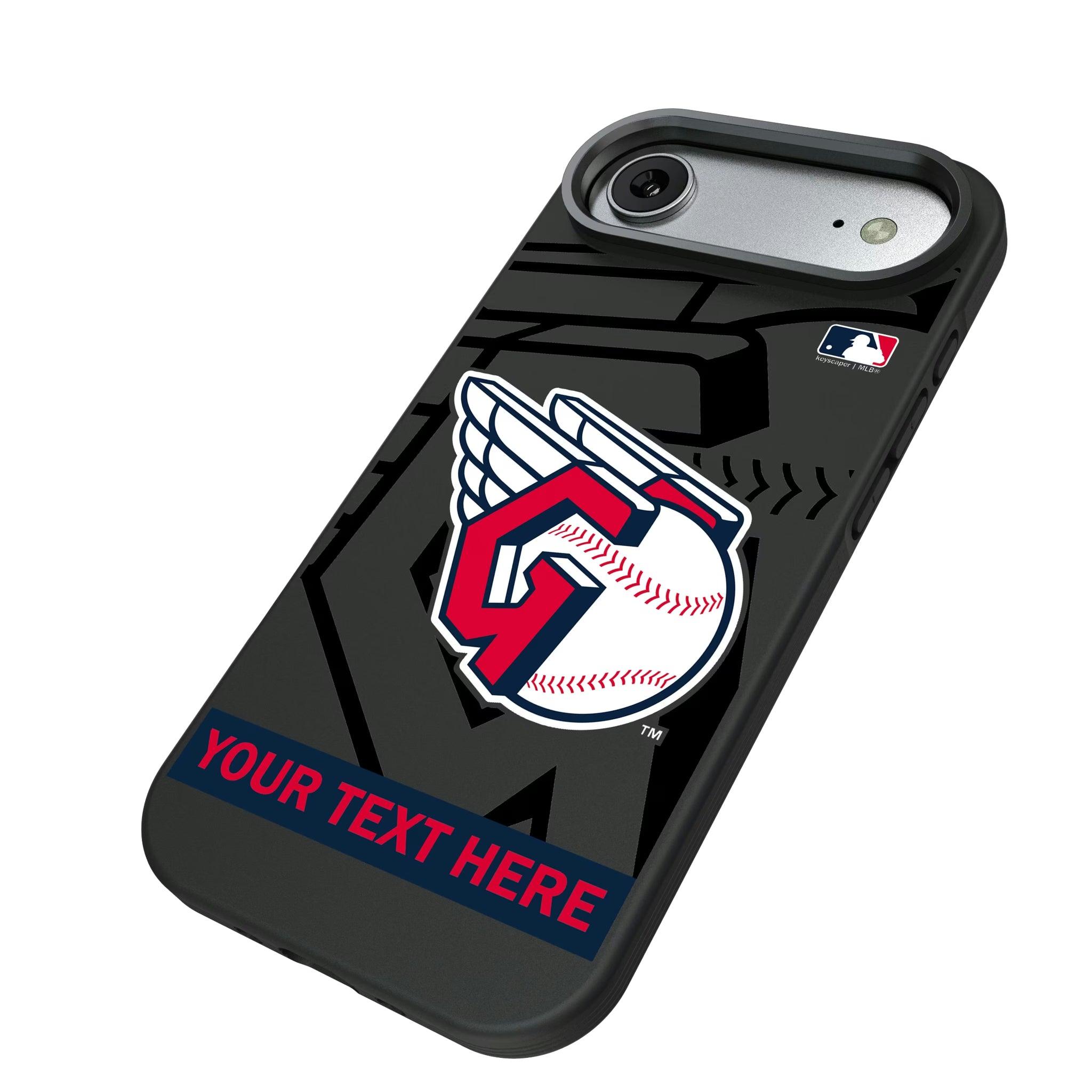 Cleveland Guardians Personalized Tilt iPhone Bump Phone Case for Apple iPhone - Isometric View#Device_iPhone Air