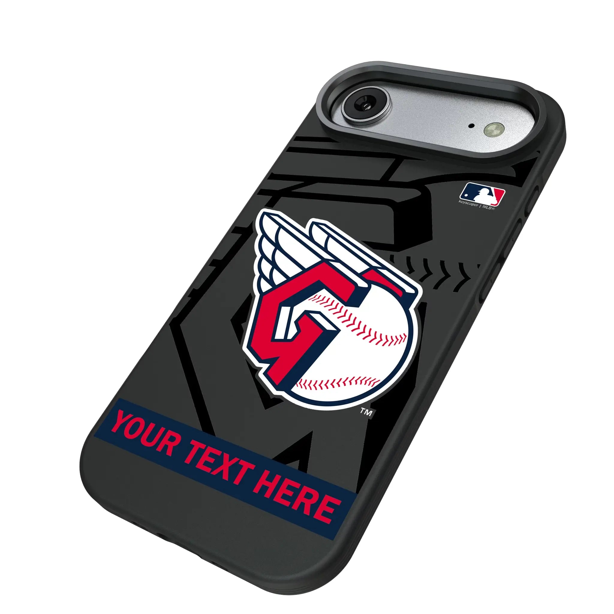 Cleveland Guardians Personalized Tilt iPhone Bump Phone Case for Apple iPhone - Isometric View#Device_iPhone Air