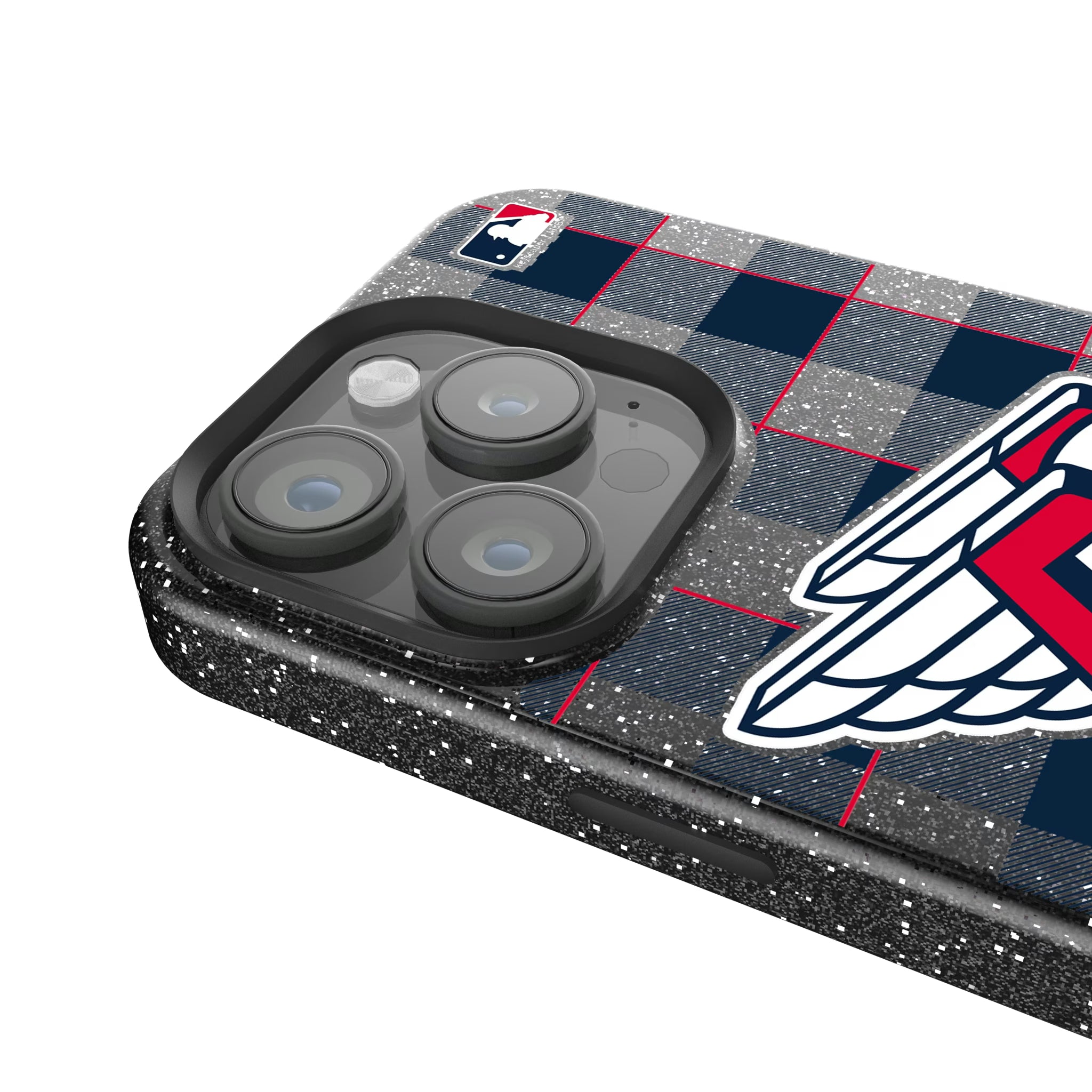 Cleveland Guardians Plaid iPhone Bling Phone Case for Apple iPhone - Detail