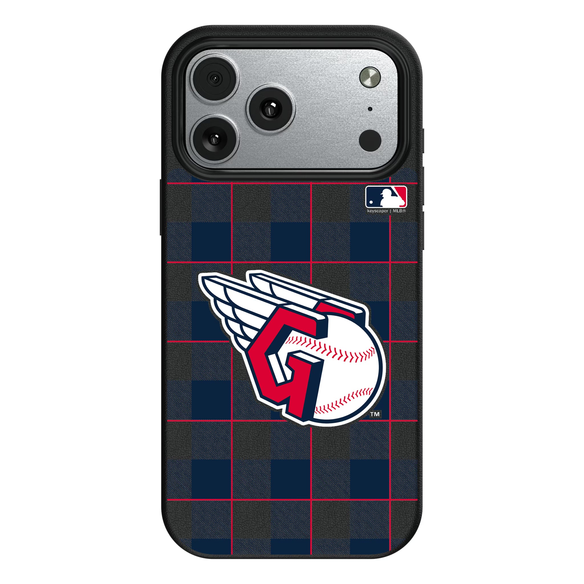 Cleveland Guardians Plaid iPhone MagSafe Compatible Phone Case for Apple iPhone#Device_iPhone 17 Pro Max