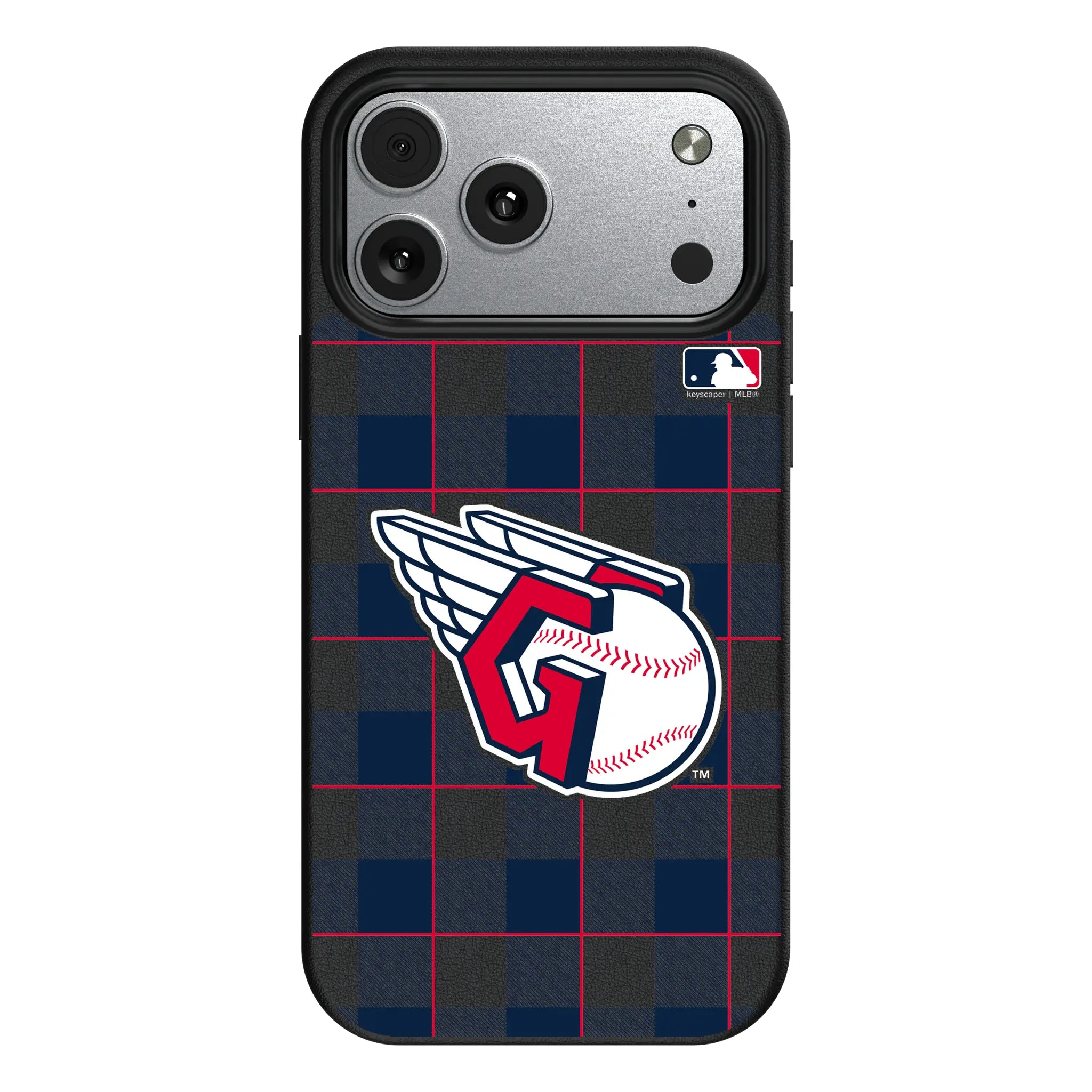 Cleveland Guardians Plaid iPhone MagSafe Compatible Phone Case for Apple iPhone#Device_iPhone 17 Pro Max