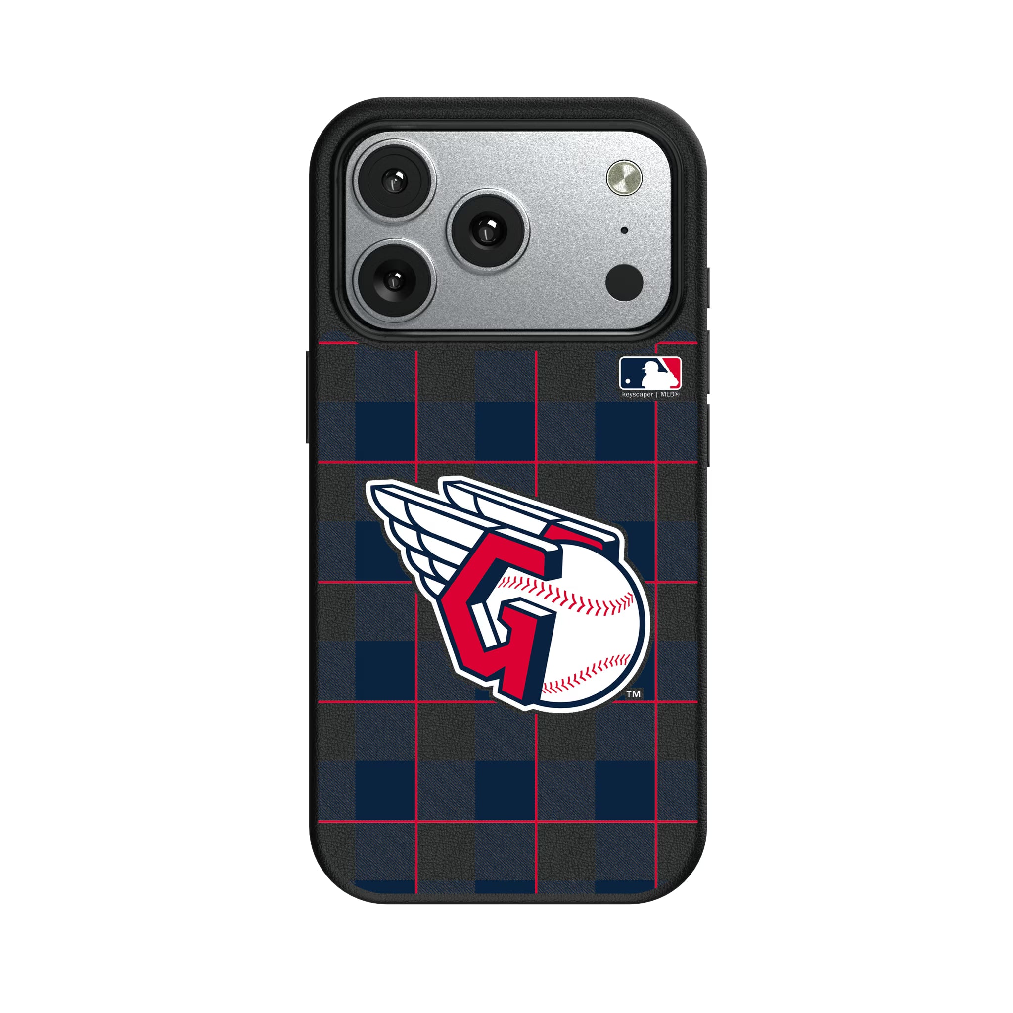 Cleveland Guardians Plaid iPhone MagSafe Compatible Phone Case for Apple iPhone#Device_iPhone 17 Pro