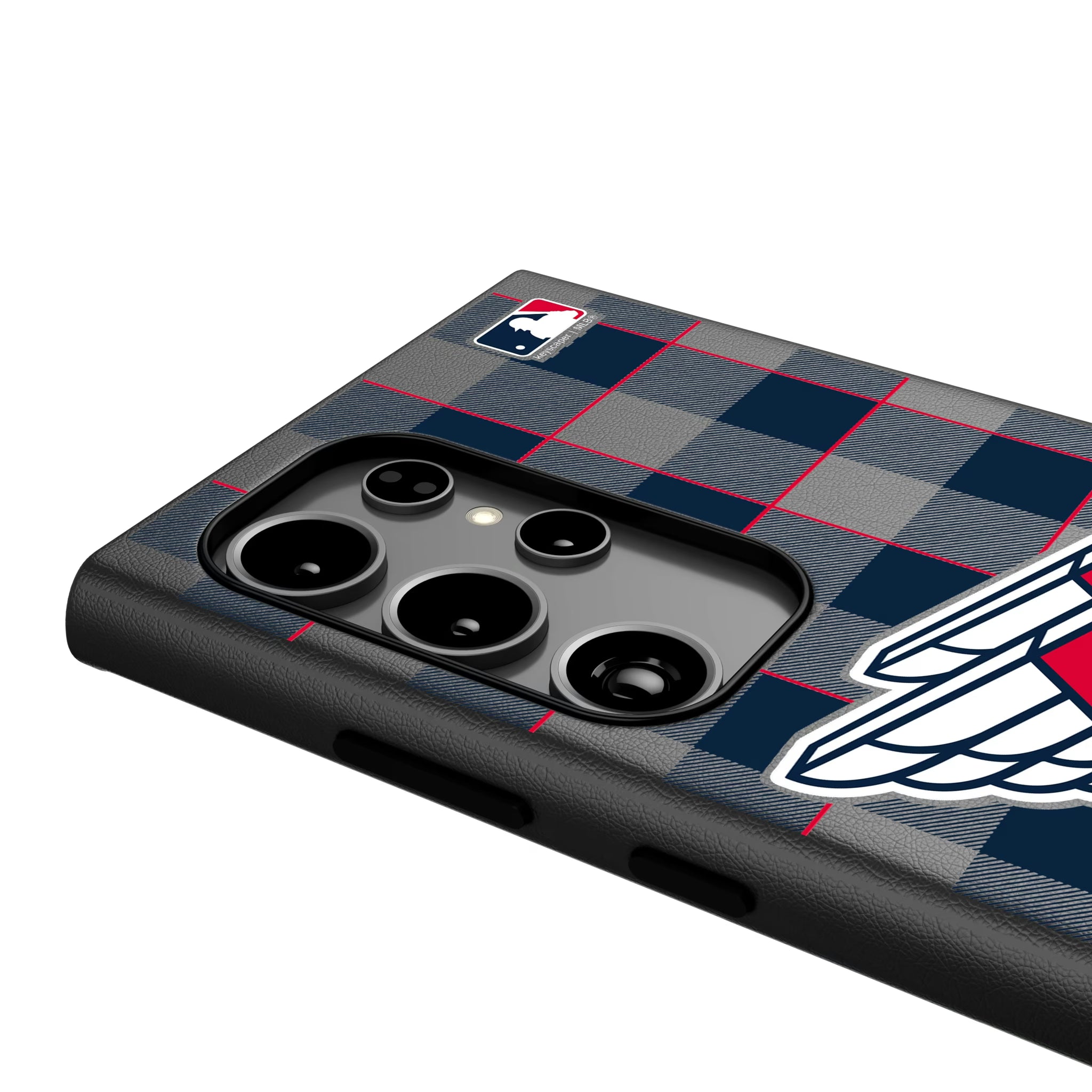 Cleveland Guardians Plaid Galaxy MagSafe Compatible Phone Case for Samsung Galaxy - Detail