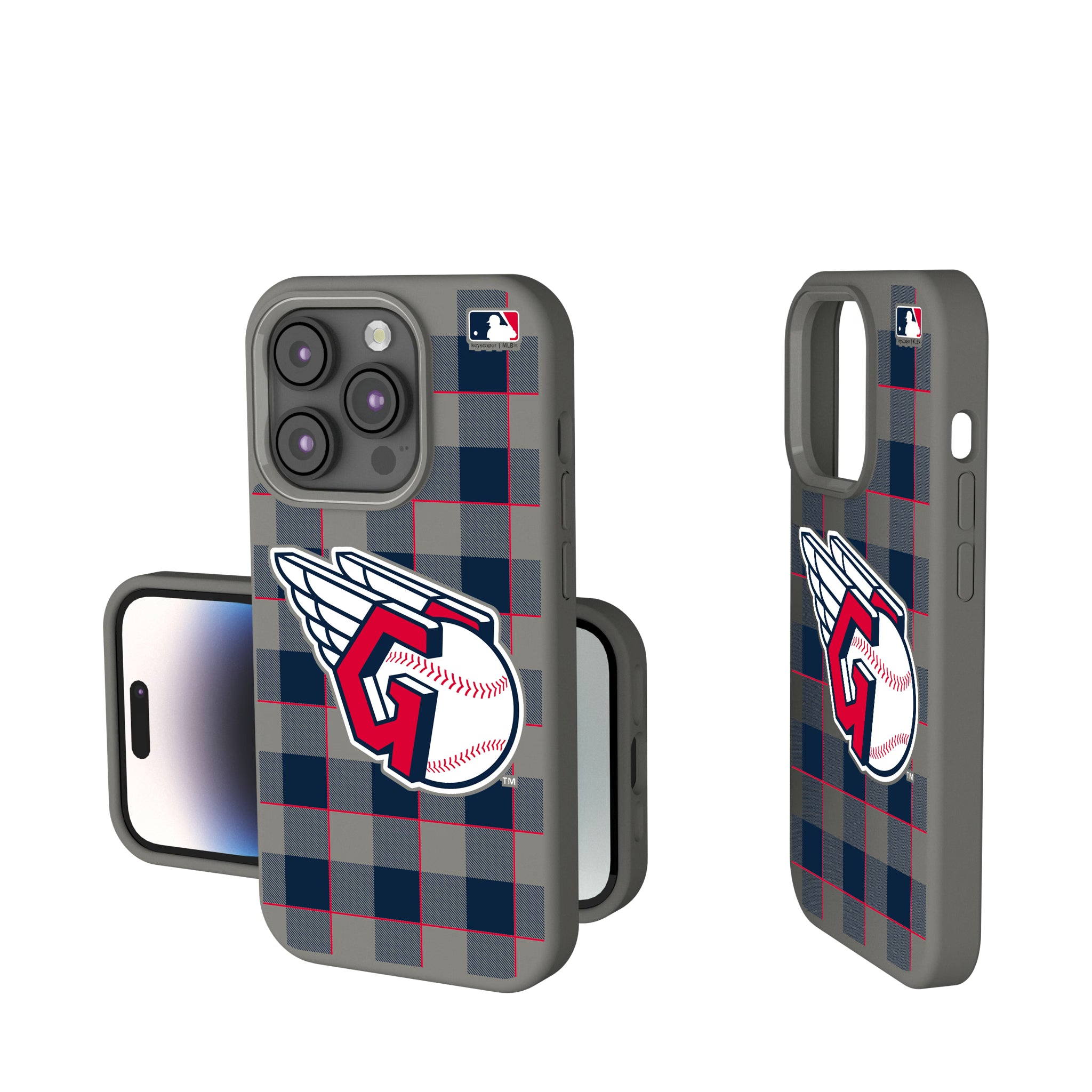 Cleveland Guardians Plaid iPhone Soft Touch Phone Case for Apple iPhone