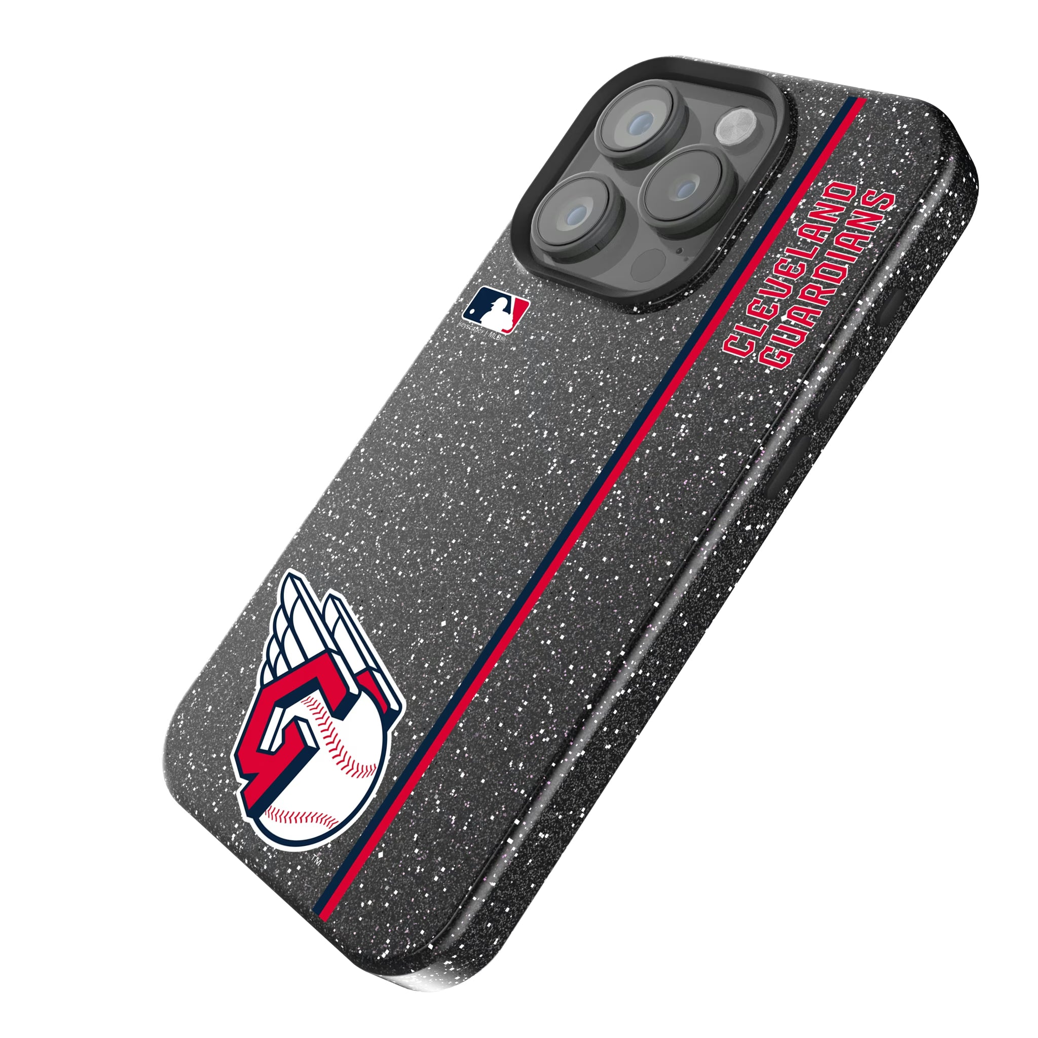 Cleveland Guardians Sidebar iPhone Bling Phone Case for Apple iPhone - Isometric View