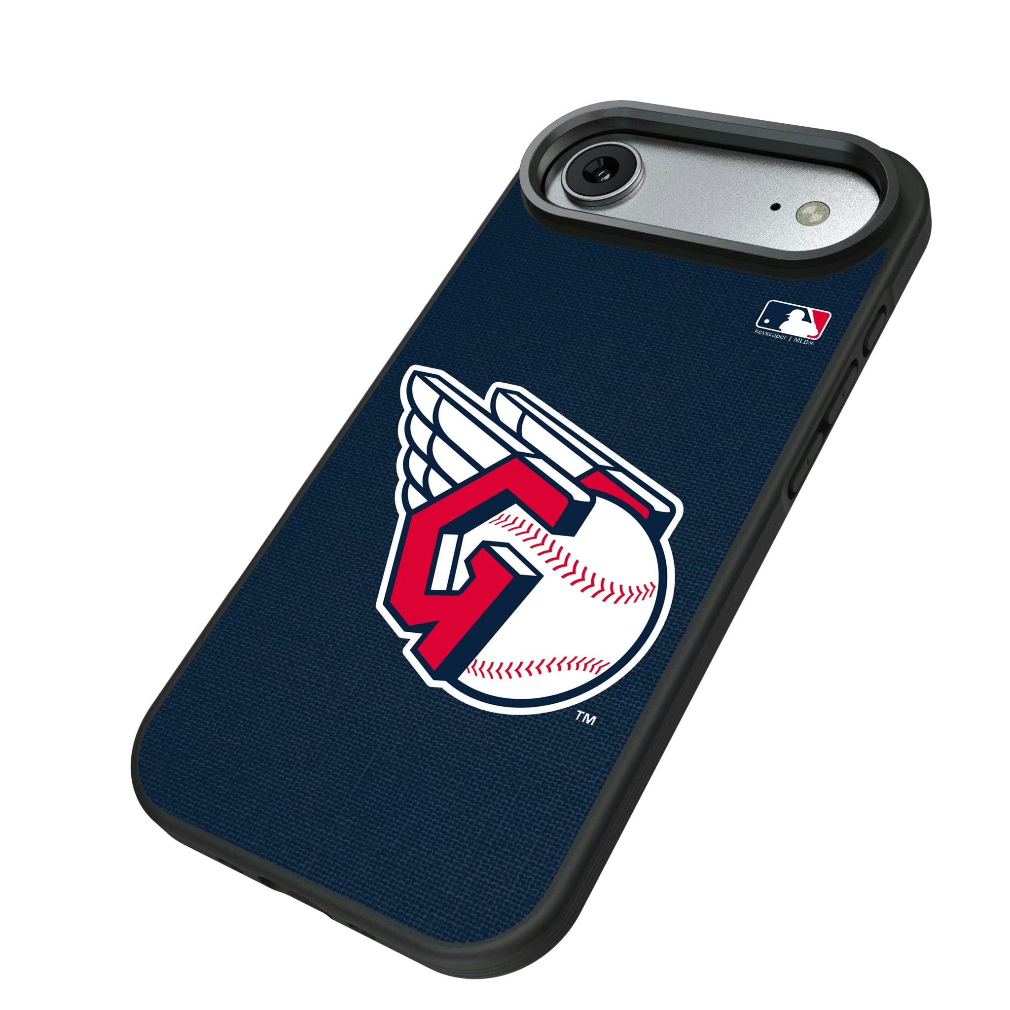Cleveland Guardians Solid iPhone Bump Phone Case for Apple iPhone - Isometric View#Device_iPhone Air