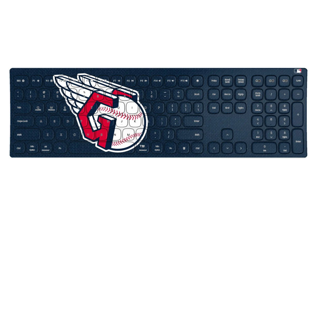 Cleveland Guardians Solid KKB605 Curved Wireless Keyboard