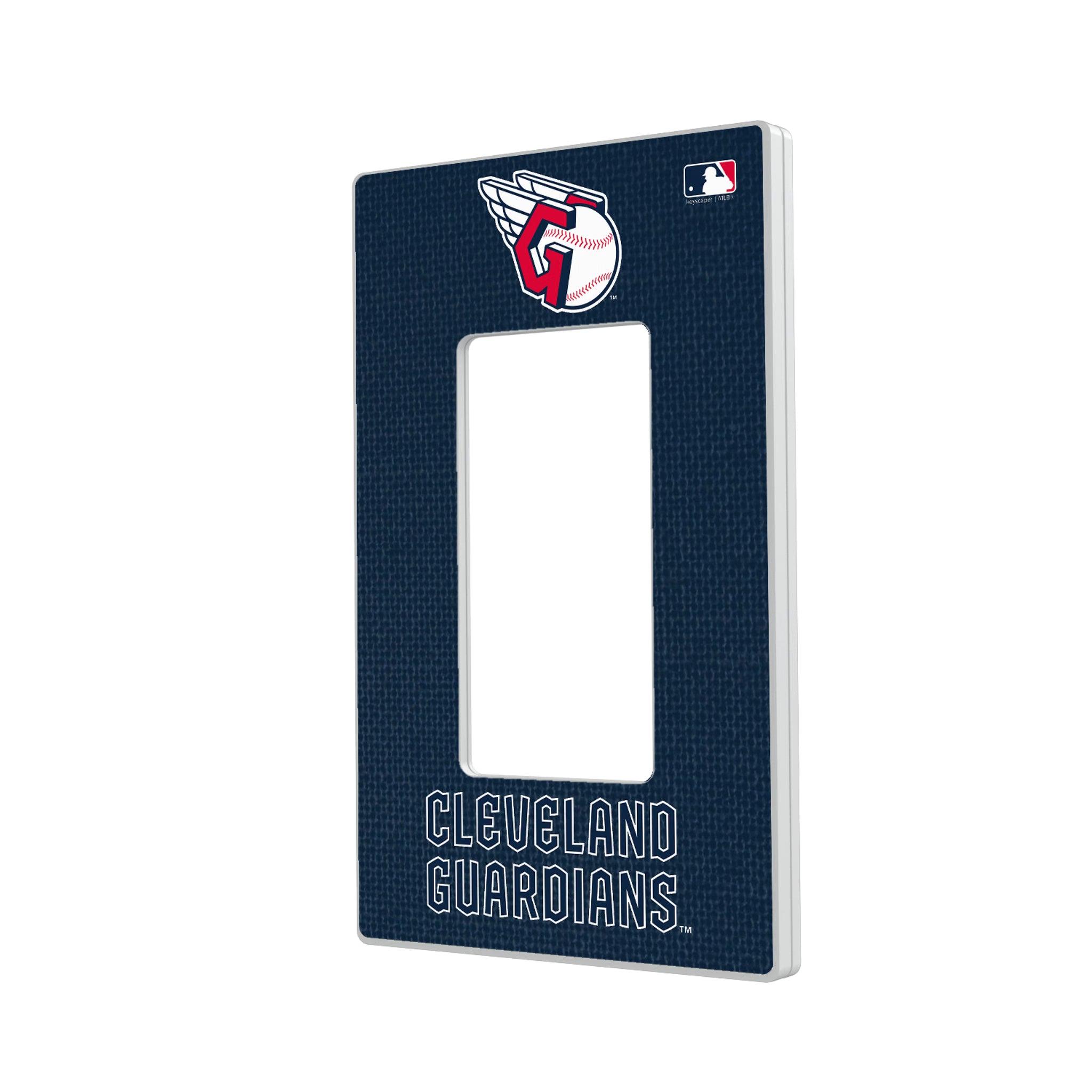 Cleveland Guardians Solid Hidden-Screw Light Switch Plate#Style_Single Rocker