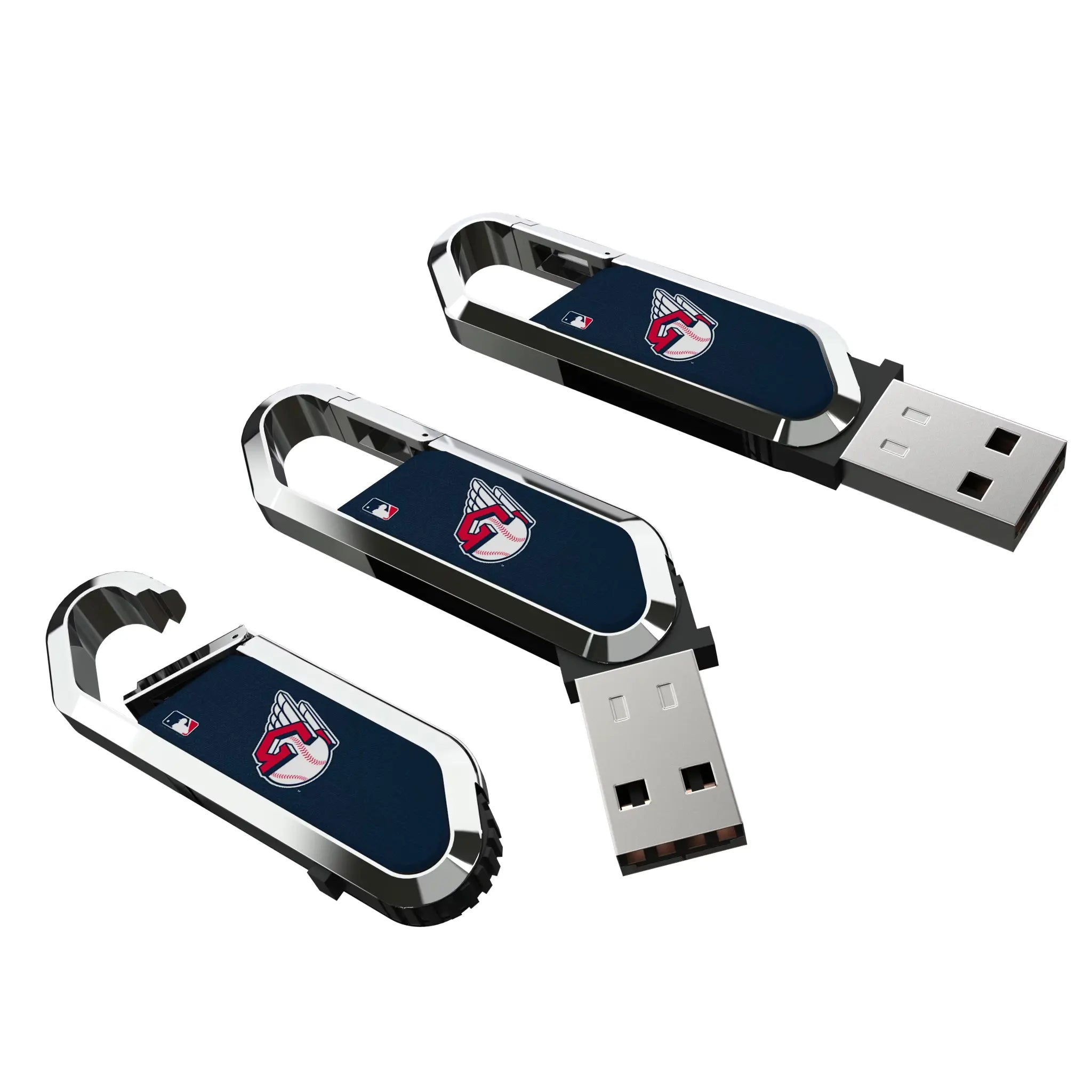 Cleveland Guardians Solid USB 64GB Clip Style Flash Drive