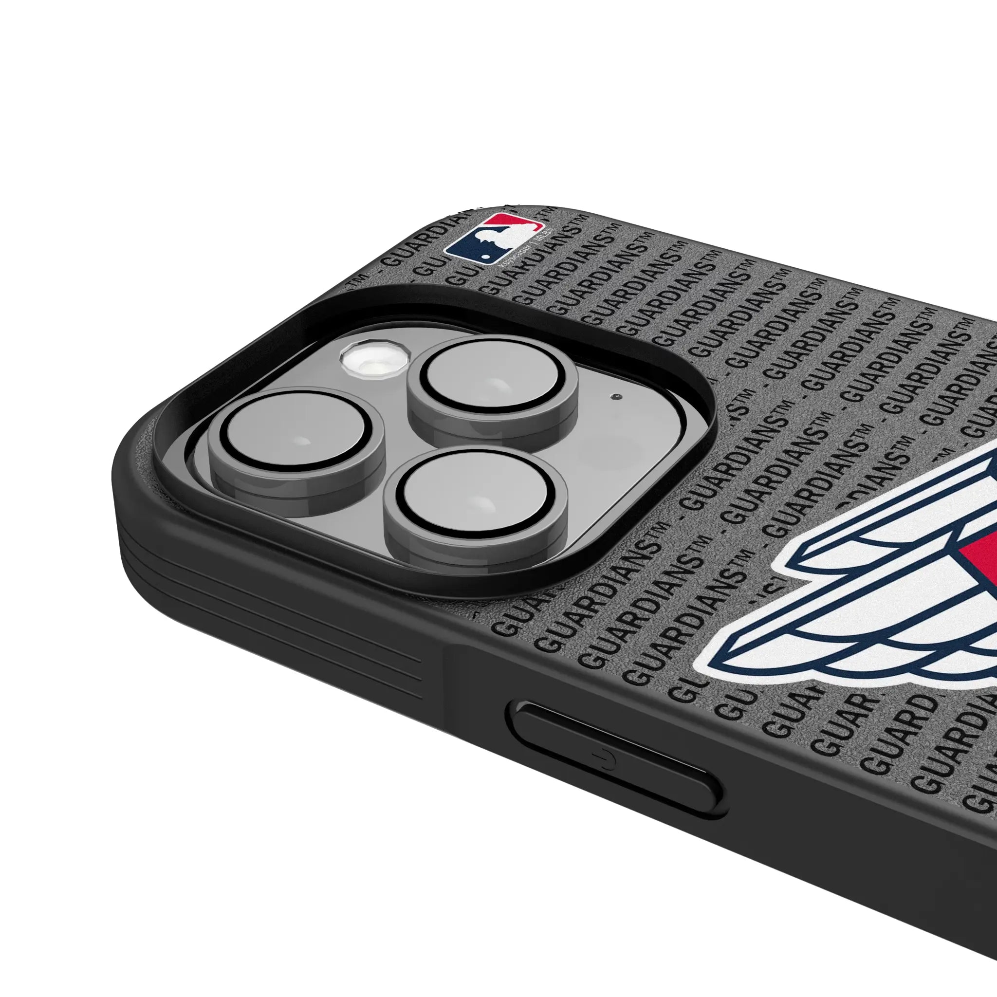 Cleveland Guardians Text Backdrop iPhone Bump Phone Case for Apple iPhone - Detail