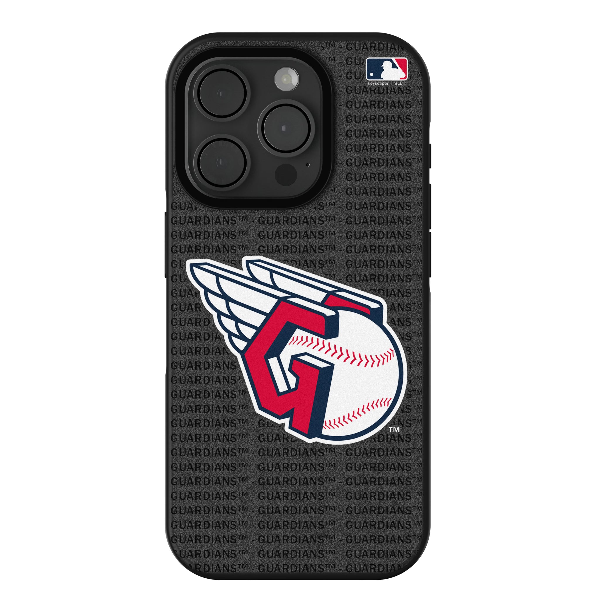 Cleveland Guardians Text Backdrop iPhone Bump Phone Case for Apple iPhone