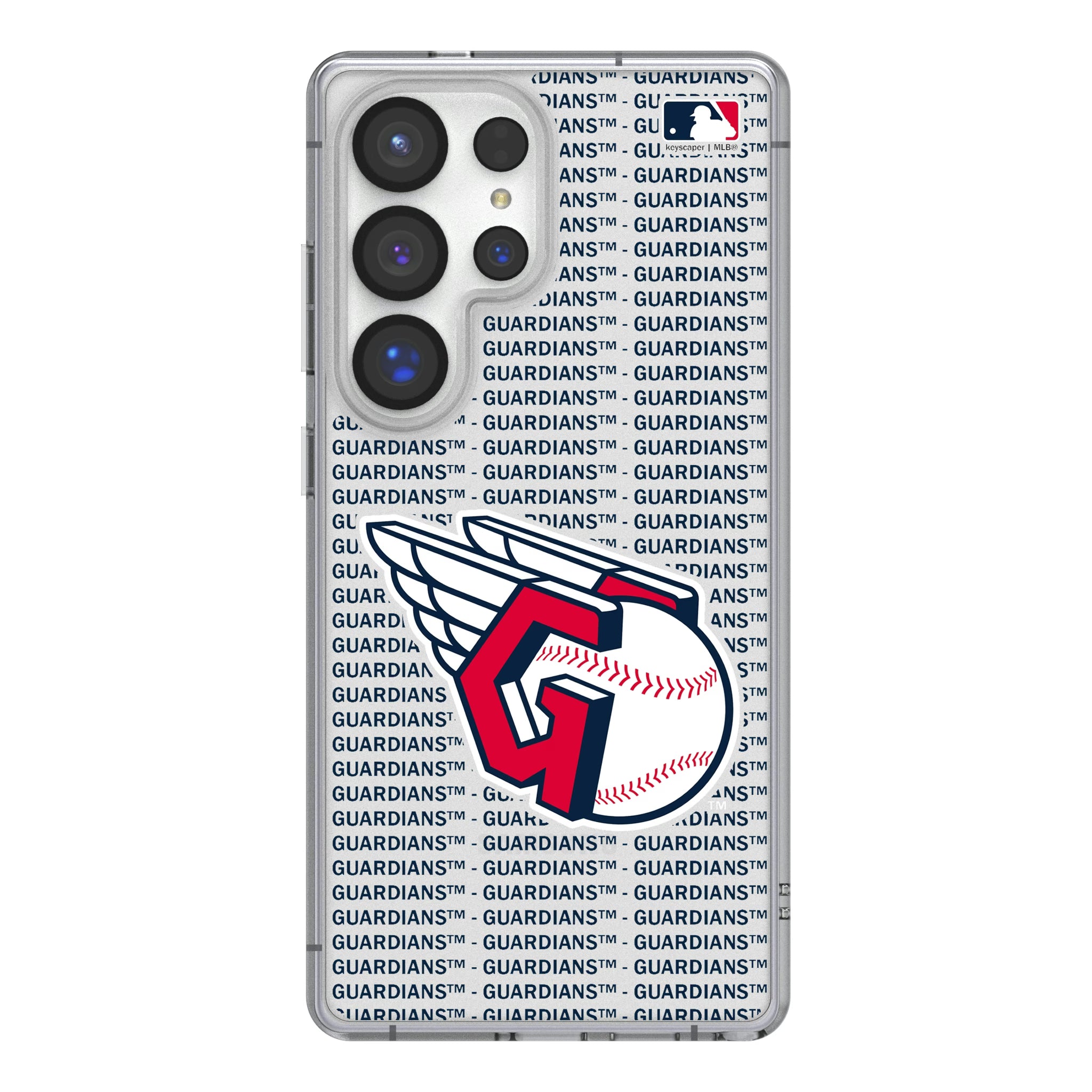Cleveland Guardians Text Backdrop Galaxy Clear Phone Case for Samsung Galaxy