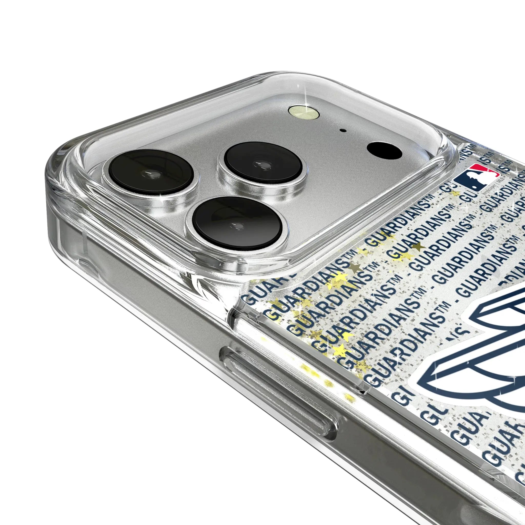 Cleveland Guardians Text Backdrop iPhone Glitter Phone Case for Apple iPhone - Detail