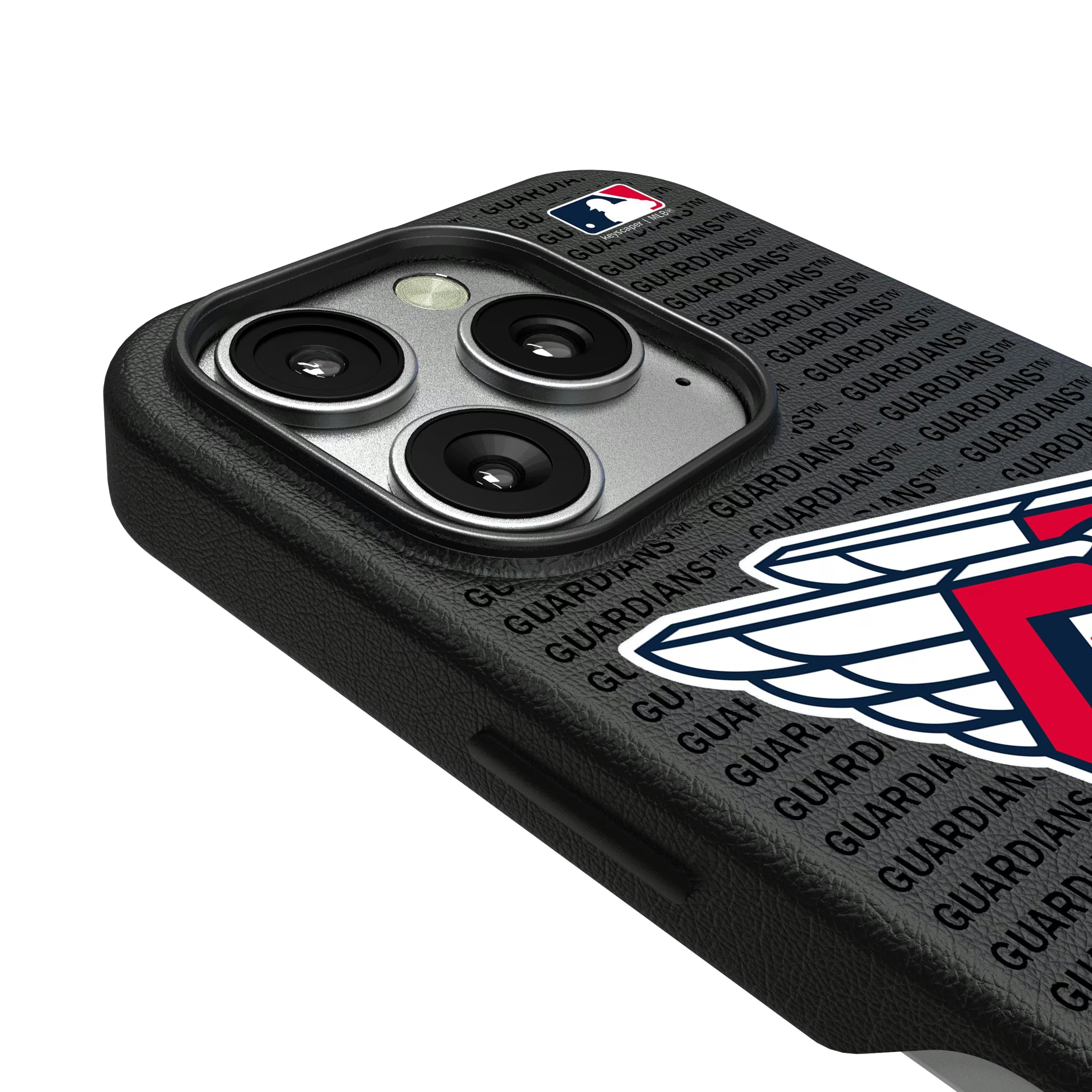 Cleveland Guardians Text Backdrop iPhone MagSafe Compatible Phone Case for Apple iPhone - Detail