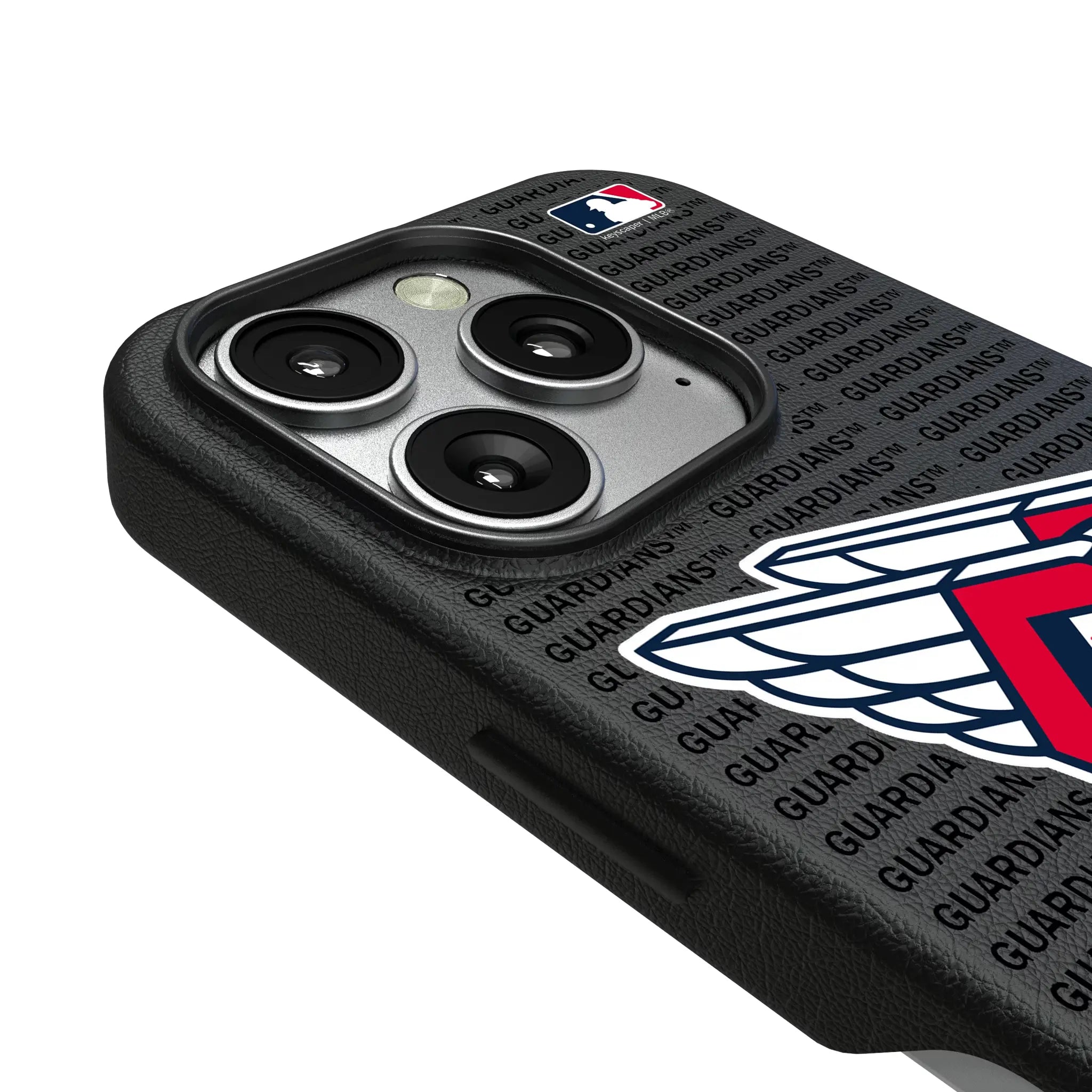 Cleveland Guardians Text Backdrop iPhone MagSafe Compatible Phone Case for Apple iPhone - Detail