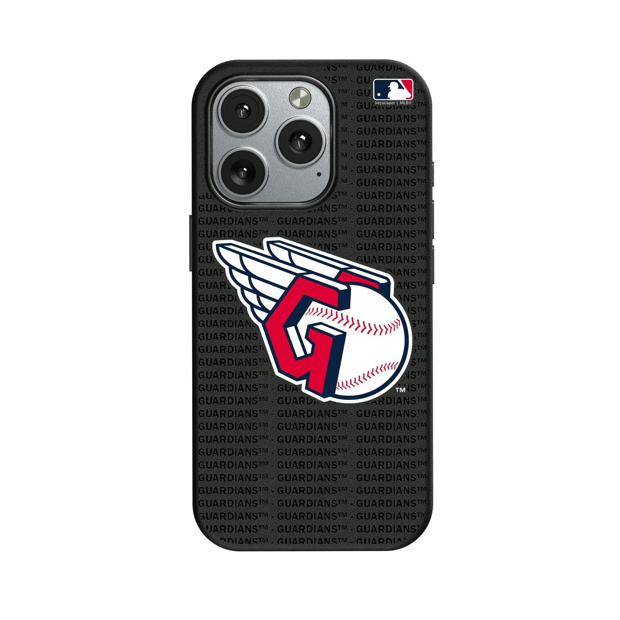 Cleveland Guardians Text Backdrop iPhone MagSafe Compatible Phone Case for Apple iPhone