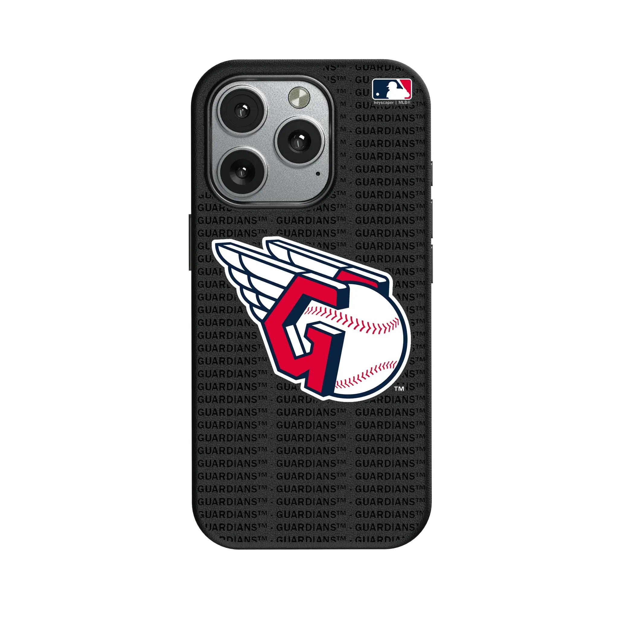 Cleveland Guardians Text Backdrop iPhone MagSafe Compatible Phone Case for Apple iPhone