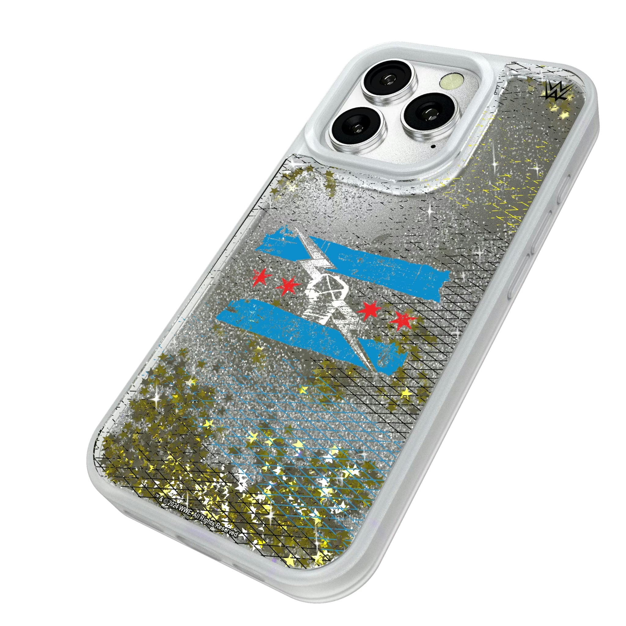 CM Punk Steel iPhone Glitter Phone Case for Apple iPhone - Isometric View#Device_iPhone 16 Pro