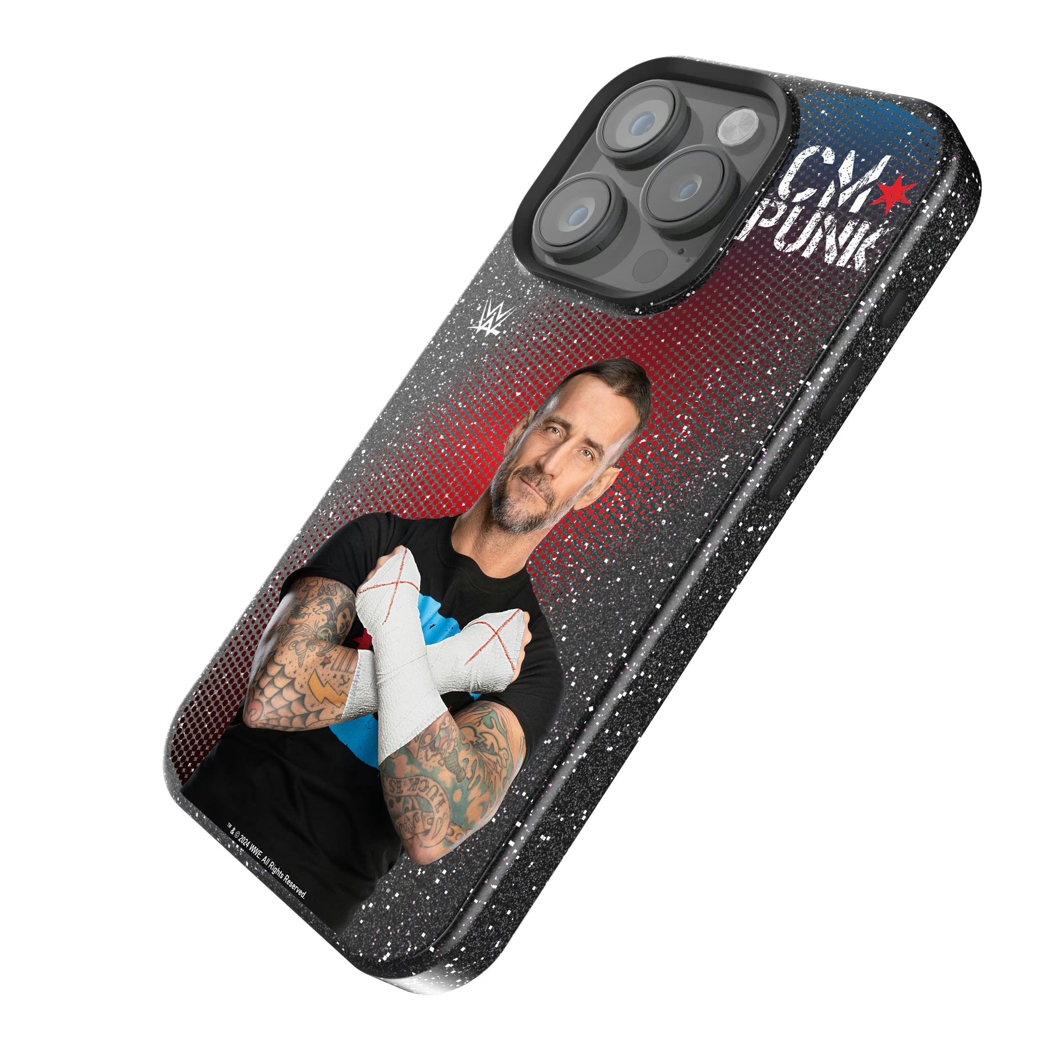 CM Punk Superstar iPhone Bling Phone Case for Apple iPhone - Isometric View