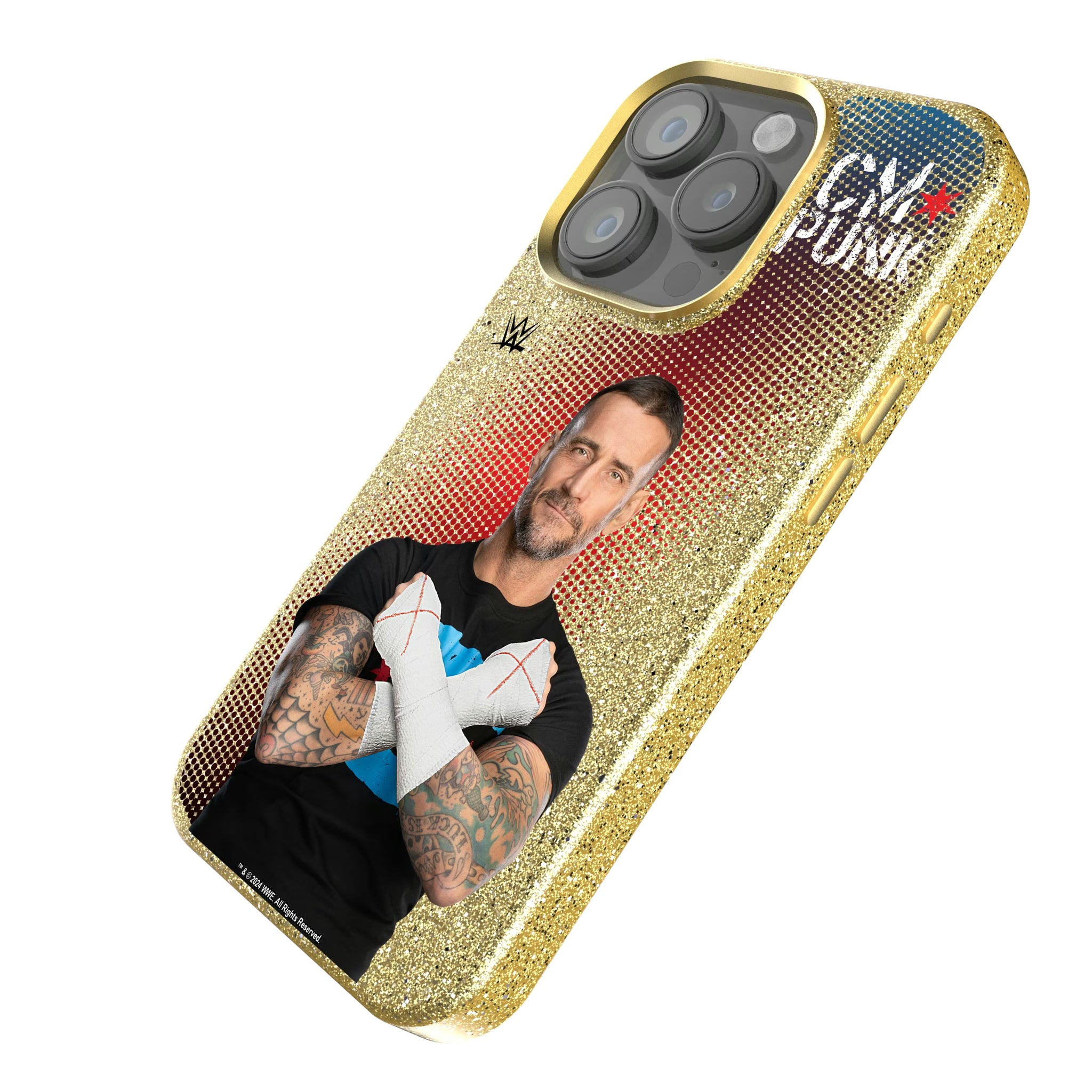 CM Punk Superstar iPhone Bling Phone Case for Apple iPhone - Isometric View