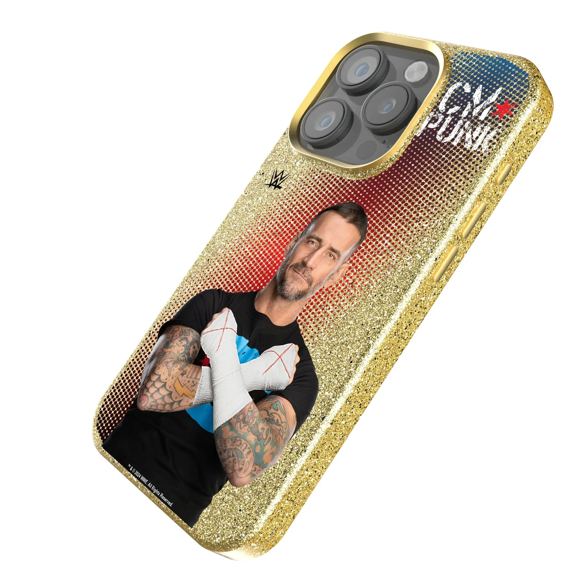 CM Punk Superstar iPhone Bling Phone Case for Apple iPhone - Isometric View