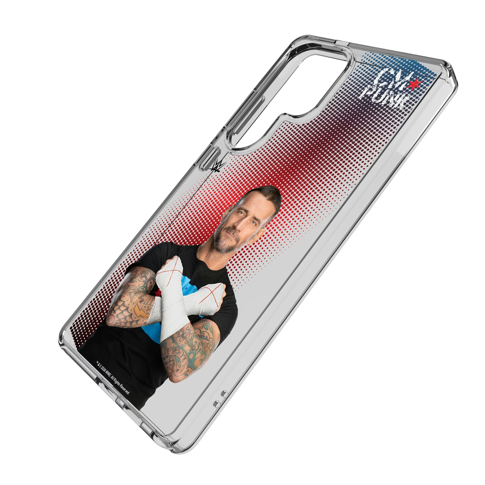 CM Punk Superstar Galaxy Clear Phone Case for Samsung Galaxy - Isometric View