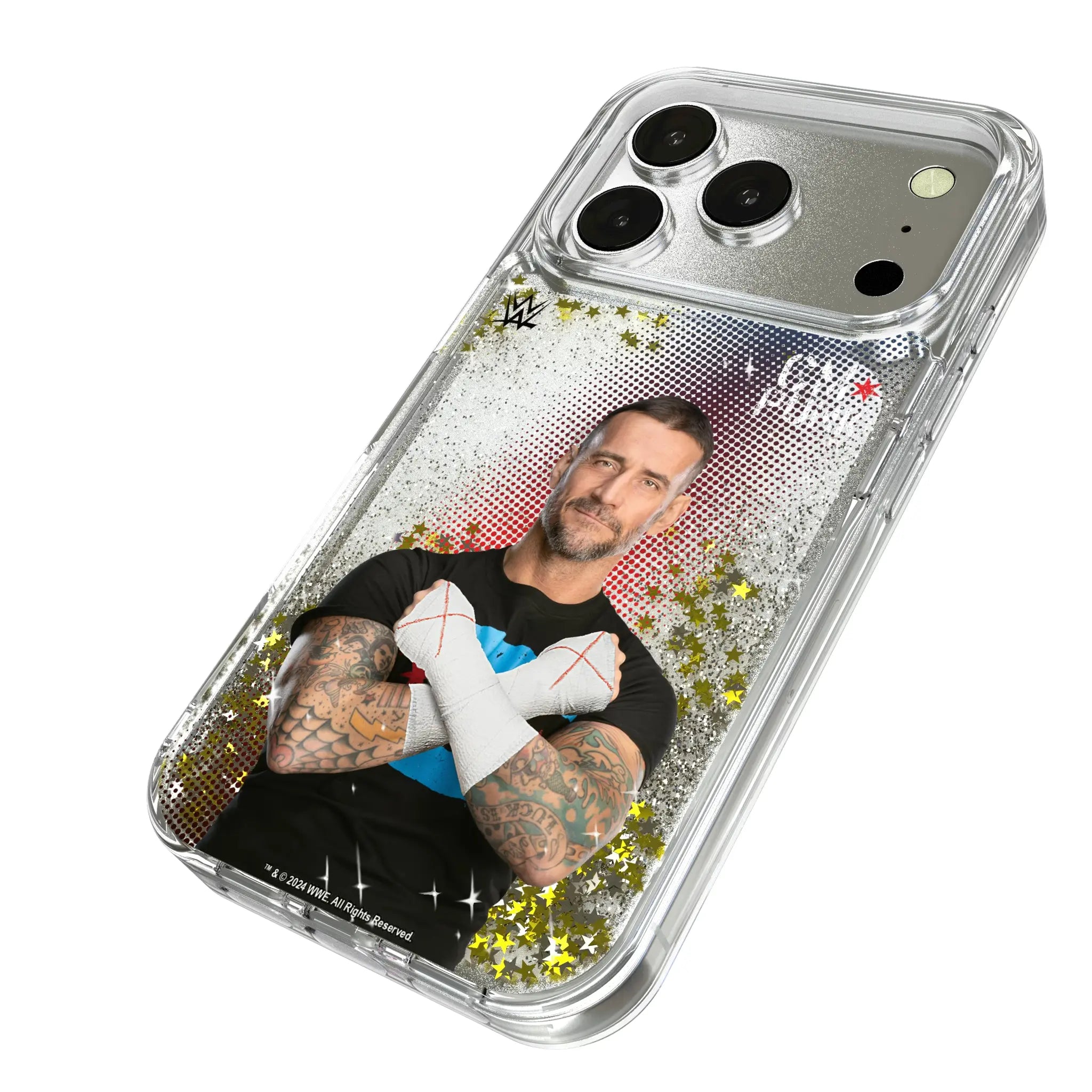 CM Punk Superstar iPhone Glitter Phone Case for Apple iPhone - Isometric View