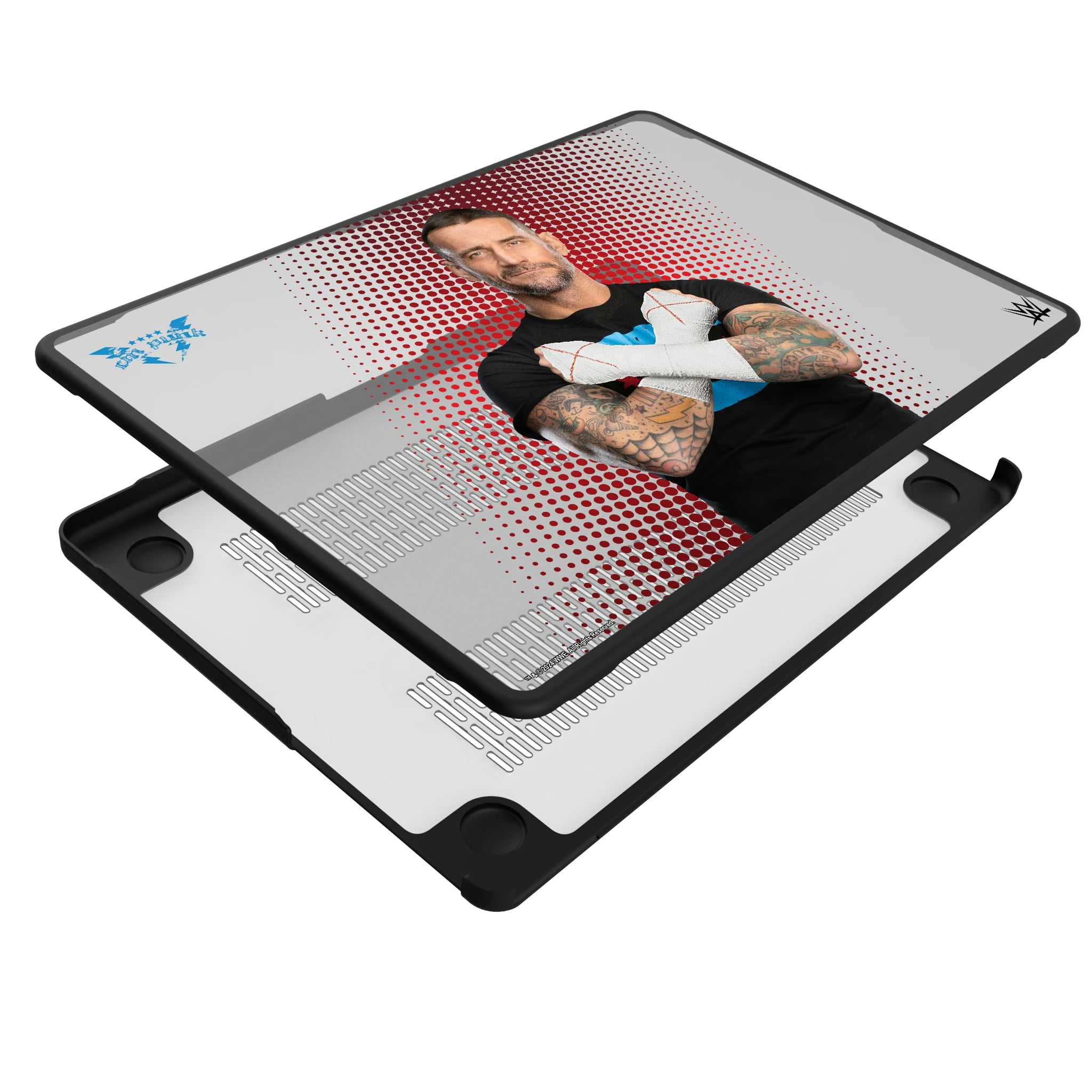CM Punk Superstar MacBook Laptop Case for Apple MacBook - Isometric View#Device_MacBook Pro (14-inch, 2021) / MacBook Pro (14-inch, 2023) / MacBook Pro (14-inch, 2024)