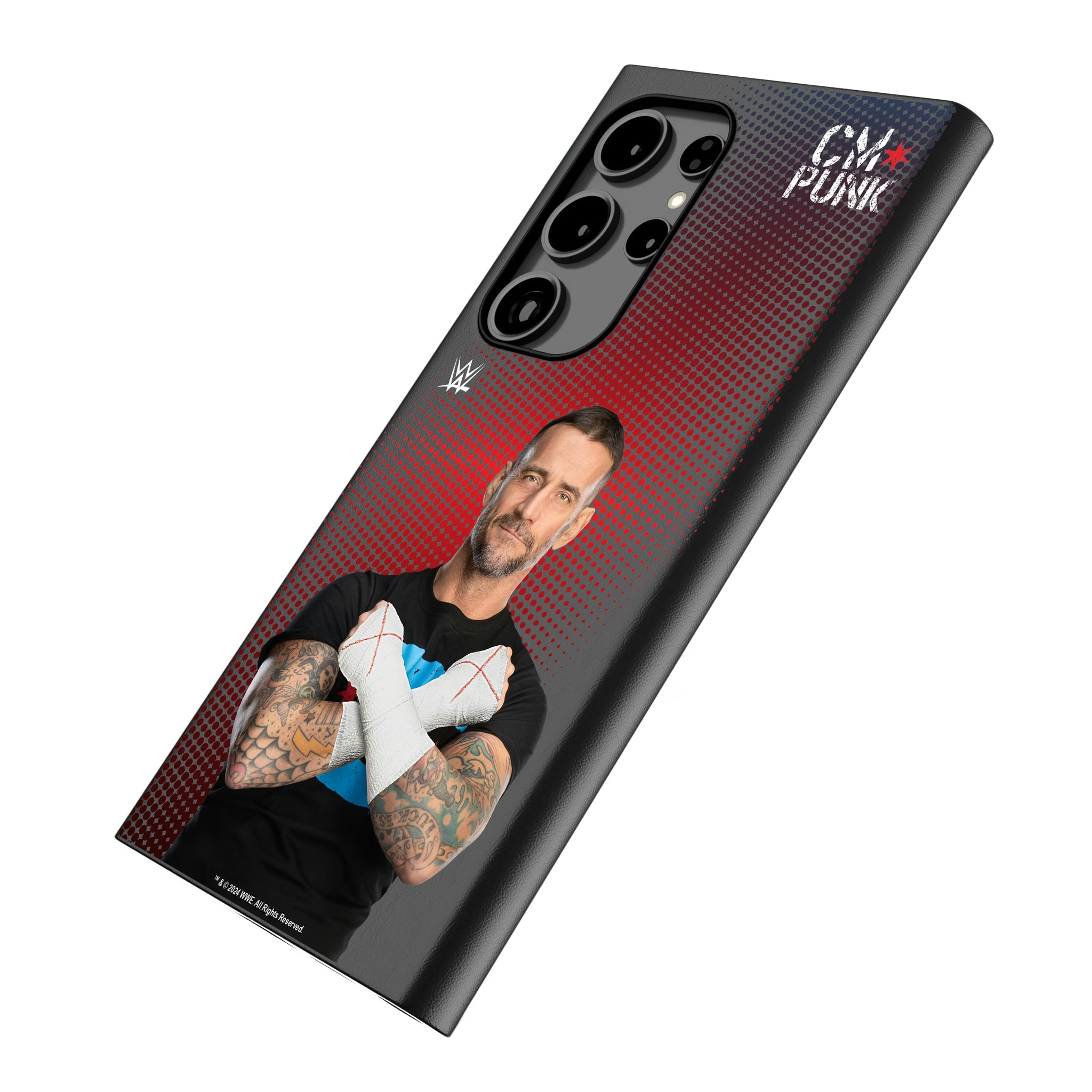 CM Punk Superstar Galaxy MagSafe Compatible Phone Case for Samsung Galaxy - Isometric View
