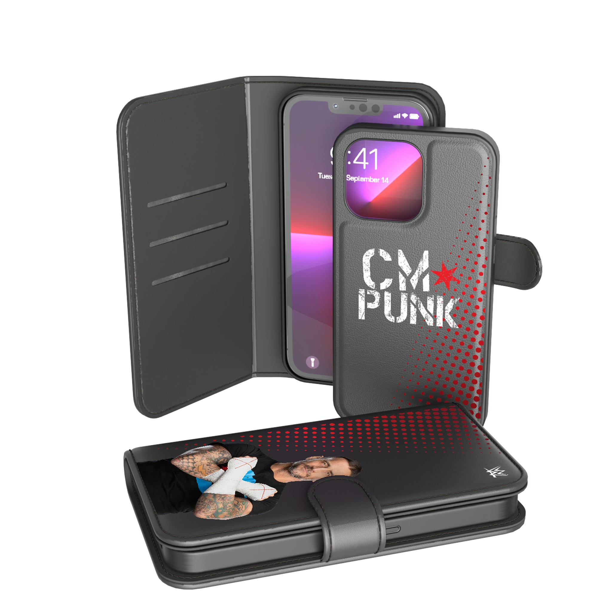 CM Punk Superstar iPhone Wallet Phone Case for Apple iPhone