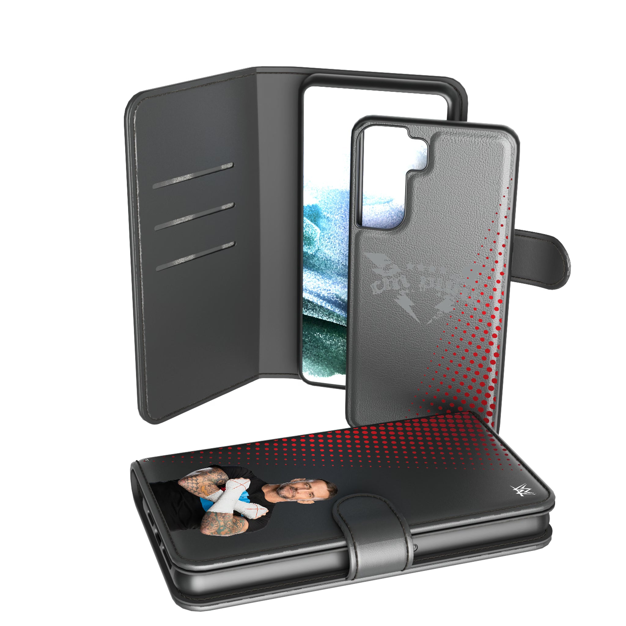 CM Punk Superstar Galaxy Wallet Phone Case for Samsung Galaxy