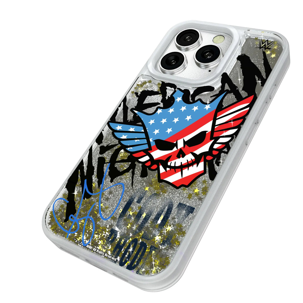 Cody Rhodes Impact iPhone Glitter Phone Case for Apple iPhone - Isometric View#Device_iPhone 16 Pro