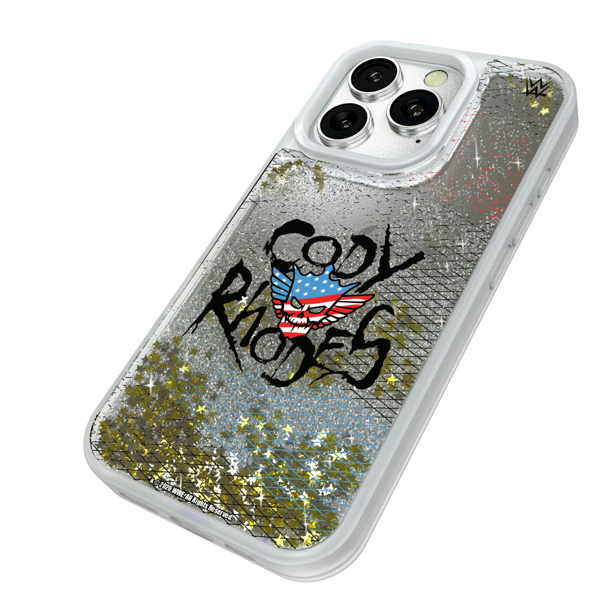 Cody Rhodes Steel iPhone Glitter Phone Case for Apple iPhone - Isometric View#Device_iPhone 16 Pro