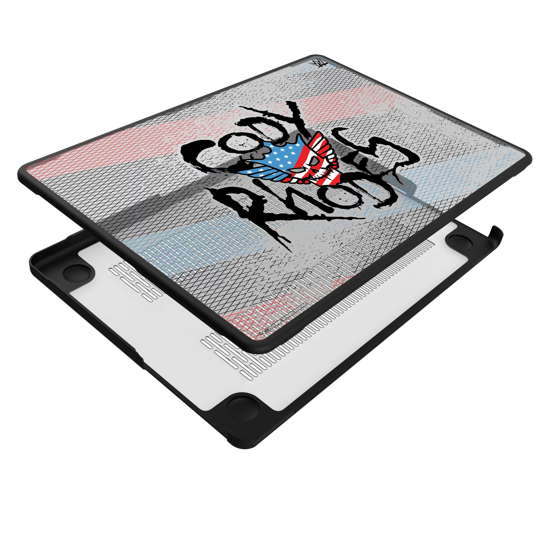 Cody Rhodes Steel MacBook Laptop Case for Apple MacBook - Isometric View#Device_MacBook Pro (14-inch, 2021) / MacBook Pro (14-inch, 2023) / MacBook Pro (14-inch, 2024)
