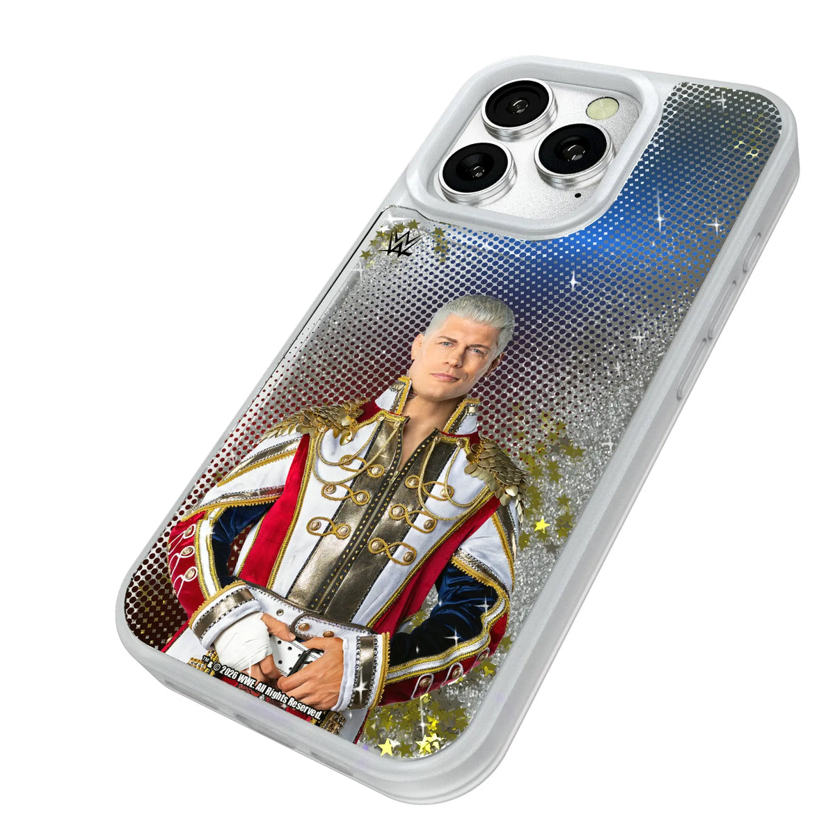 Cody Rhodes Superstar iPhone Glitter Phone Case for Apple iPhone - Isometric View#Device_iPhone 16 Pro