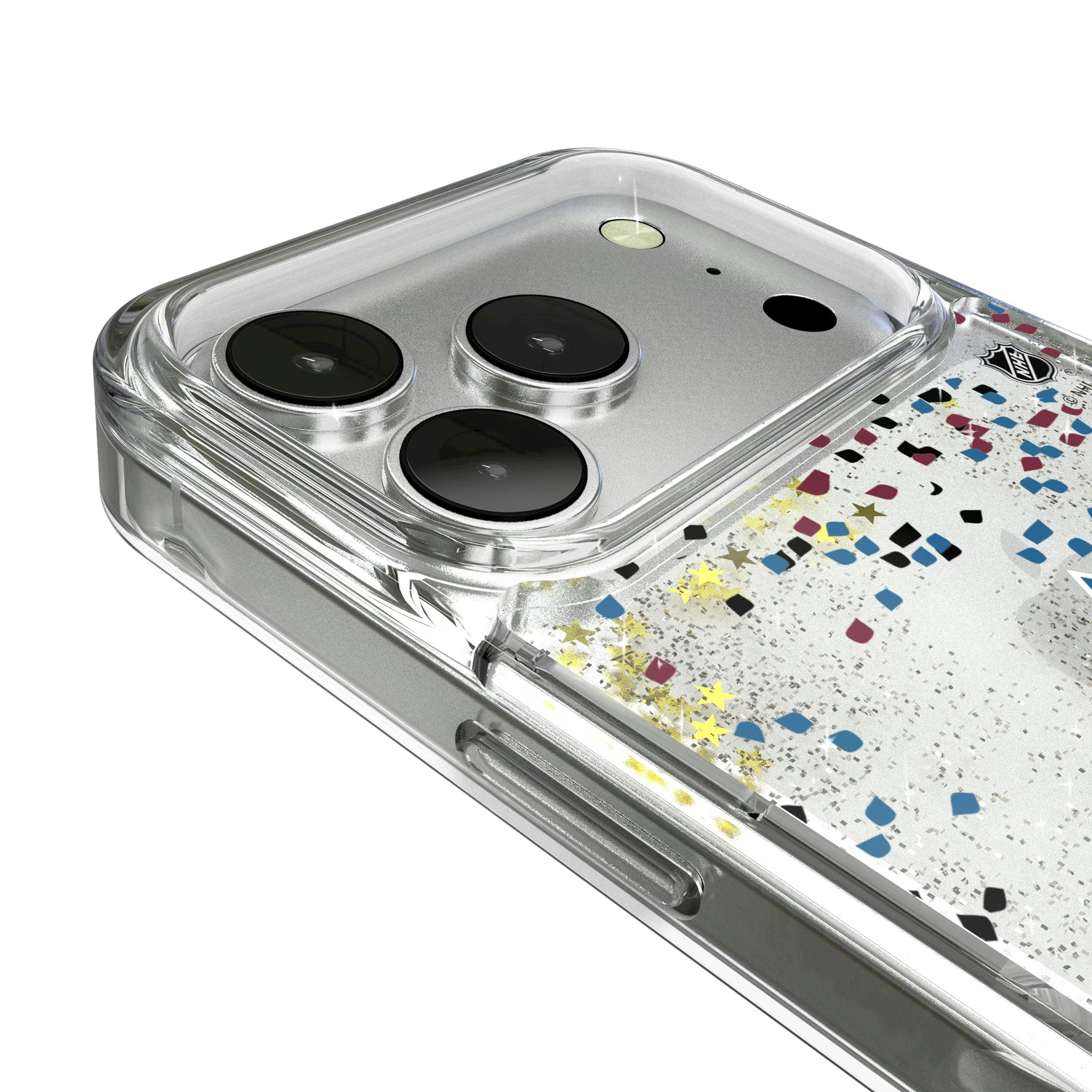 Colorado Avalanche Confetti iPhone Glitter Phone Case for Apple iPhone - Detail