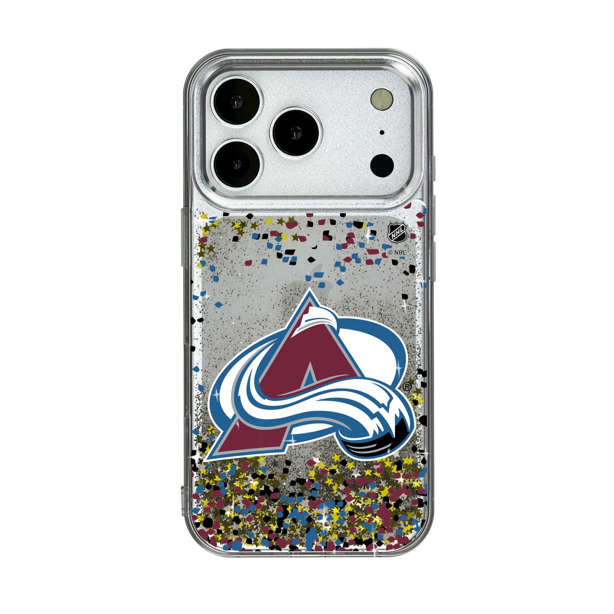 Colorado Avalanche Confetti iPhone Glitter Phone Case for Apple iPhone