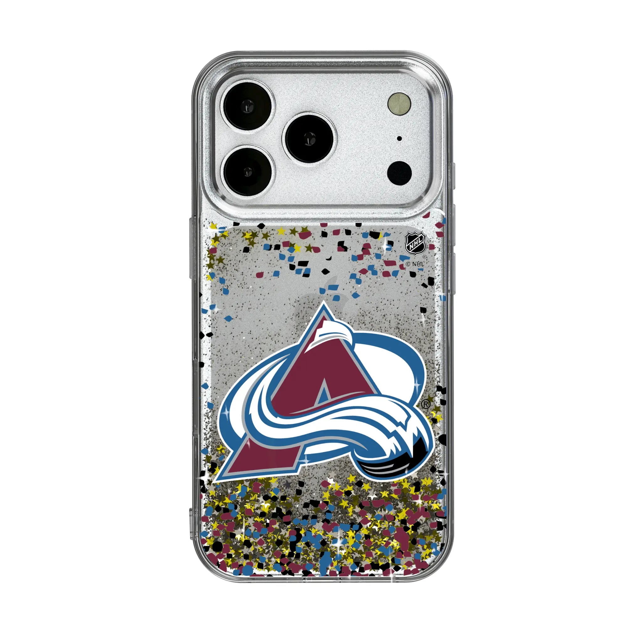Colorado Avalanche Confetti iPhone Glitter Phone Case for Apple iPhone