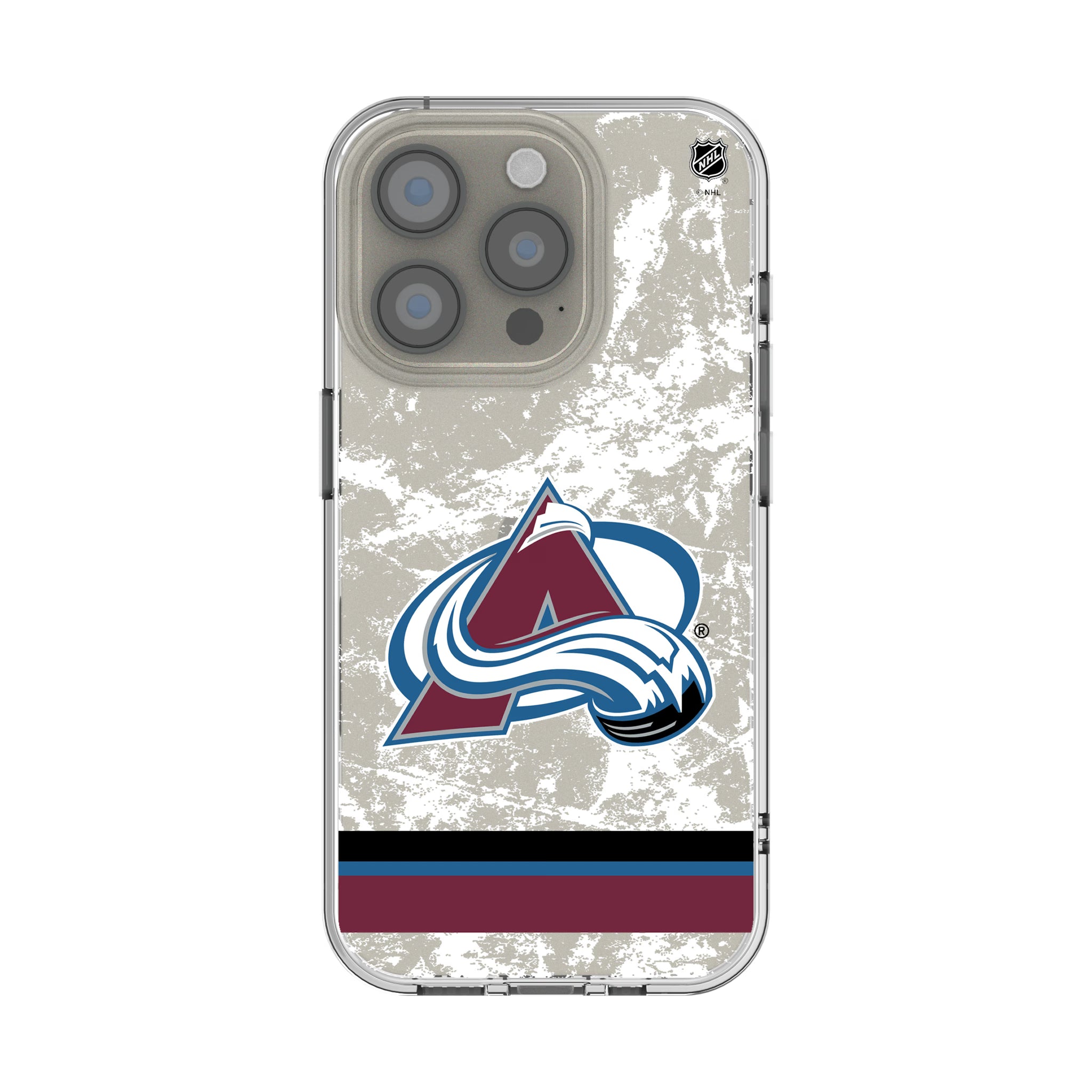 Colorado Avalanche Ice Stripe iPhone Clear Phone Case for Apple iPhone