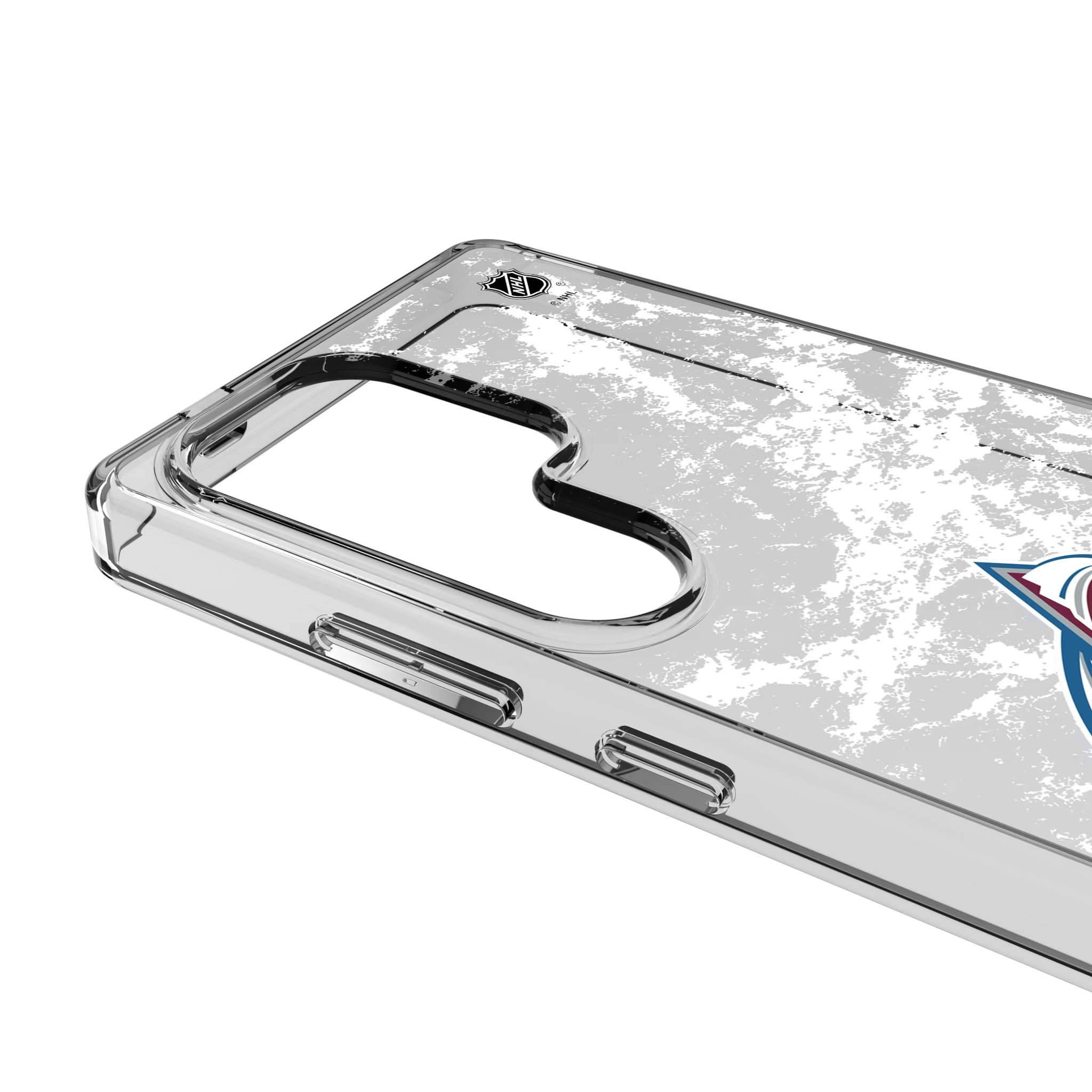 Colorado Avalanche Ice Stripe Galaxy Clear Phone Case for Samsung Galaxy - Detail