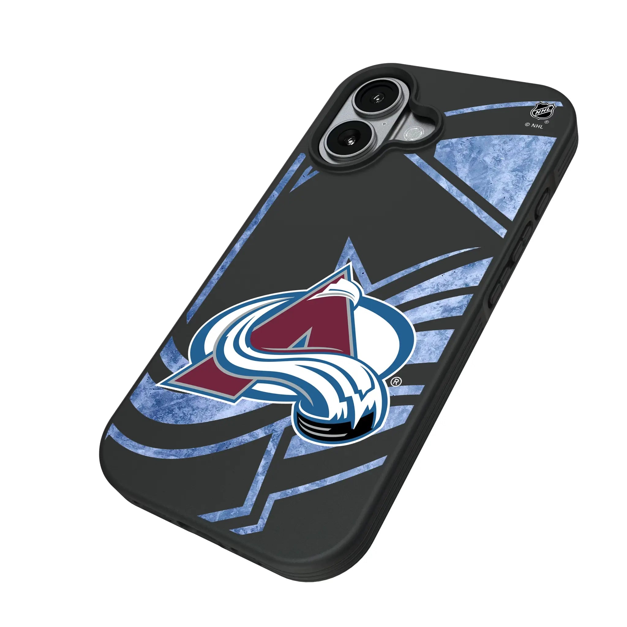 Colorado Avalanche Ice Tilt iPhone Bump Phone Case for Apple iPhone - Isometric View#Device_iPhone 17