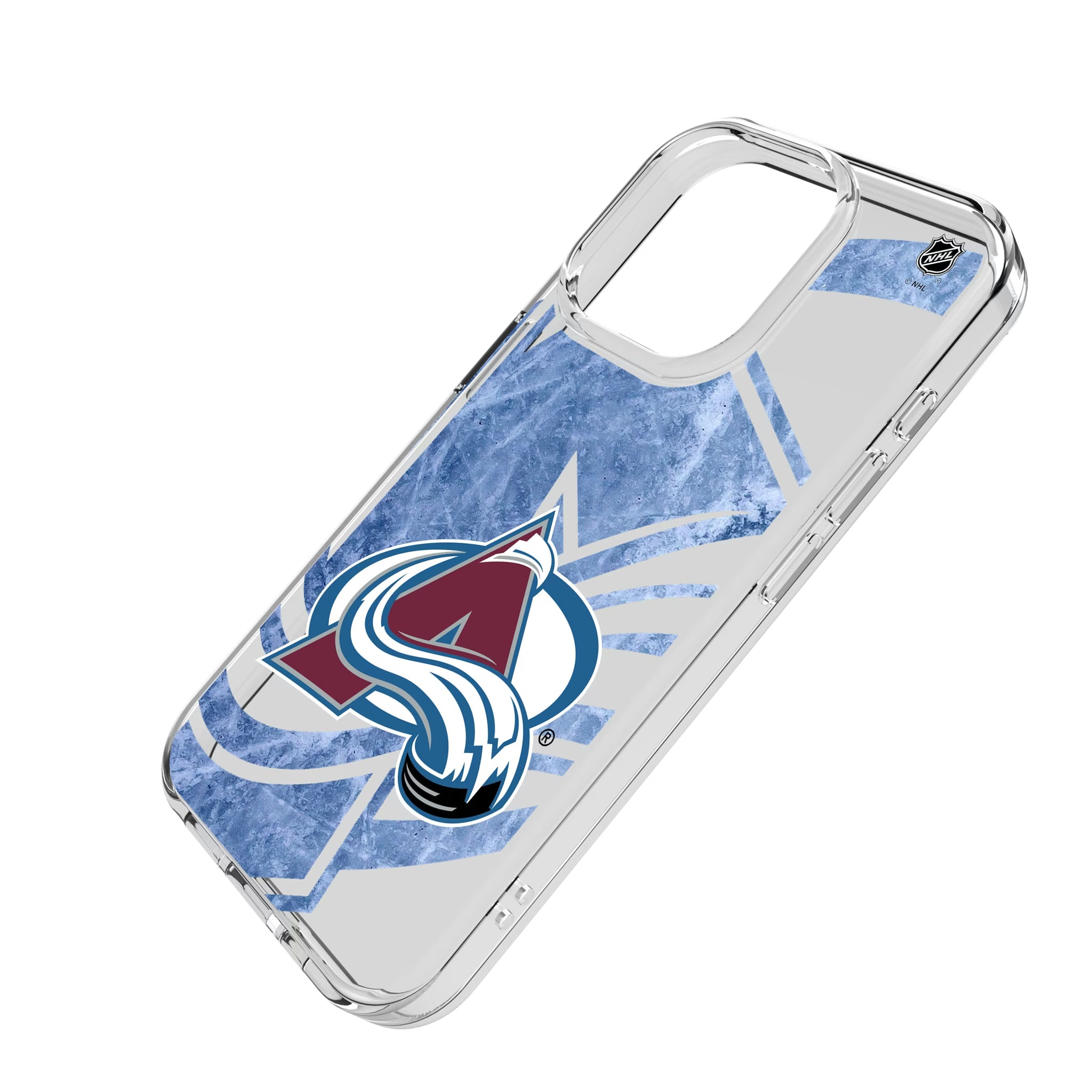 Colorado Avalanche Ice Tilt iPhone Clear Phone Case for Apple iPhone - Isometric View