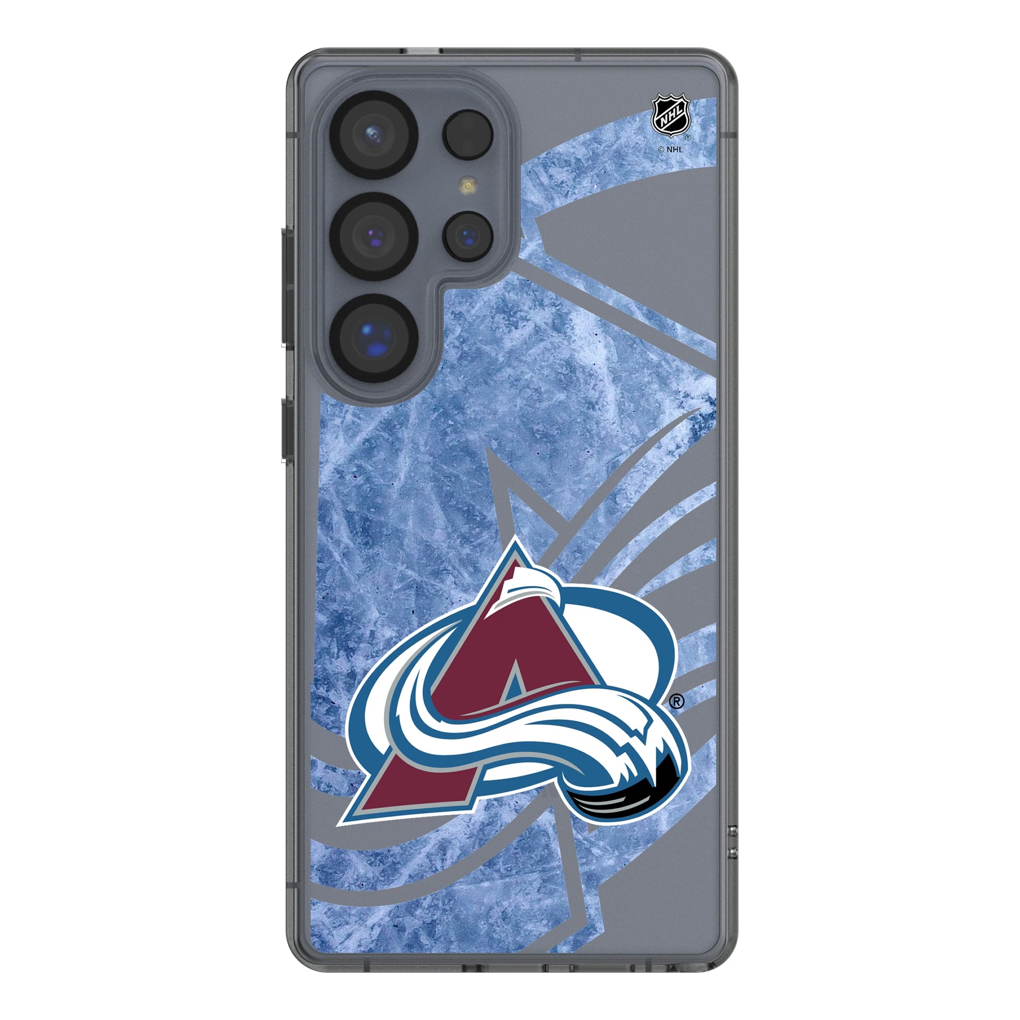 Colorado Avalanche Ice Tilt Galaxy Clear Phone Case for Samsung Galaxy