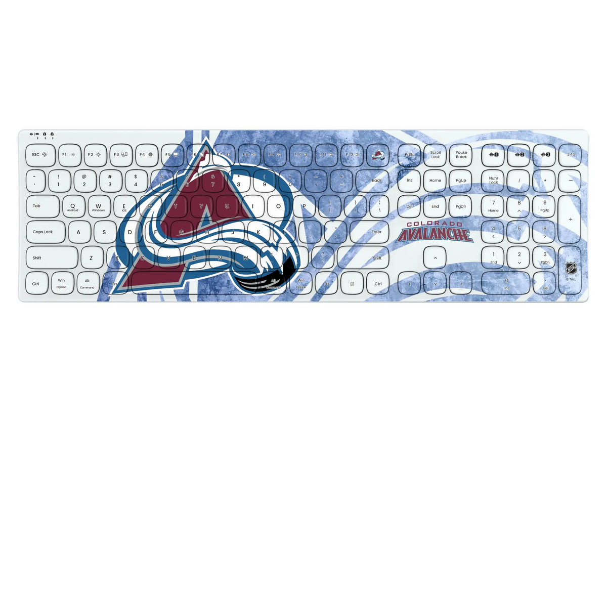 Colorado Avalanche Ice Tilt KKB605 Curved Wireless Keyboard