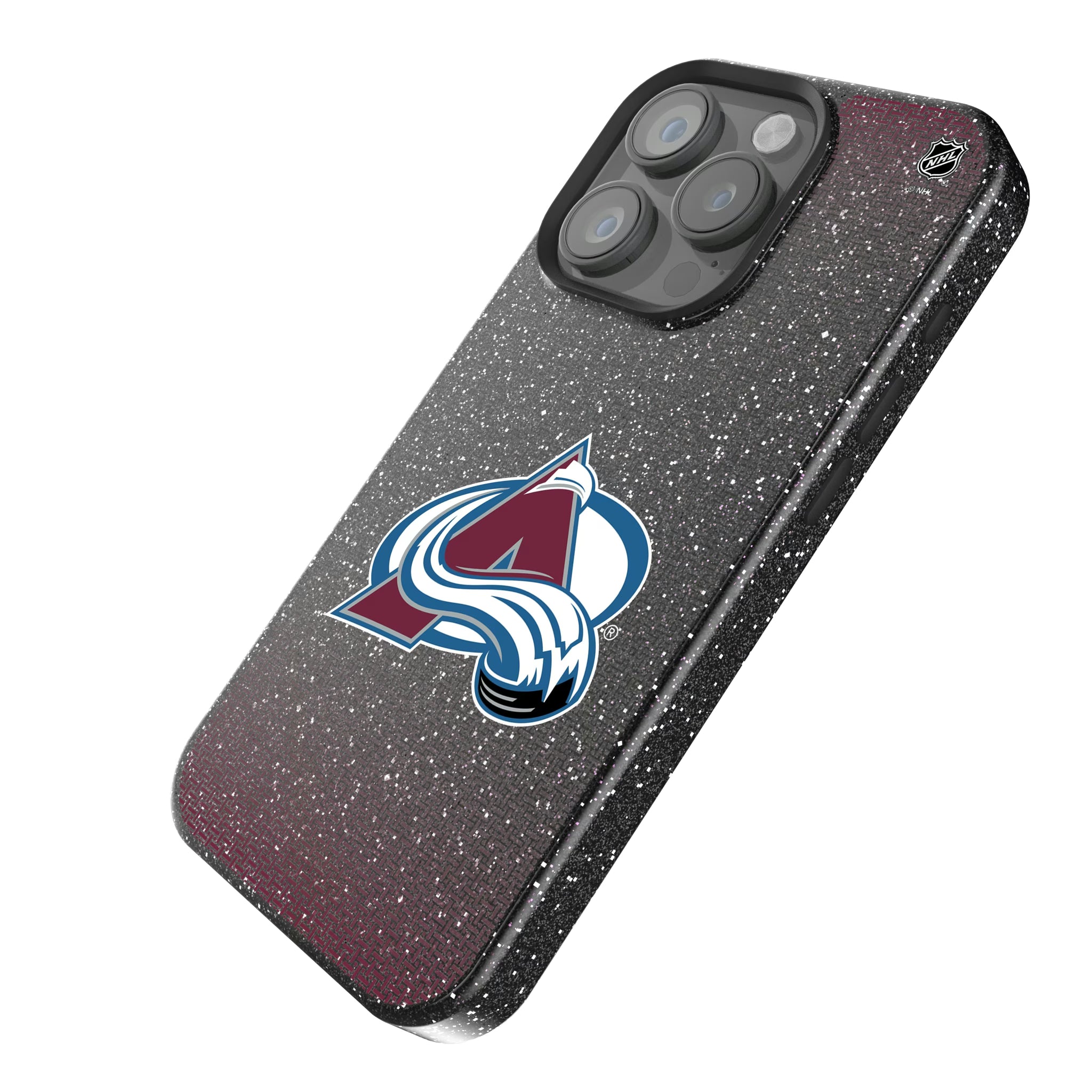 Colorado Avalanche Linen iPhone Bling Phone Case for Apple iPhone - Isometric View