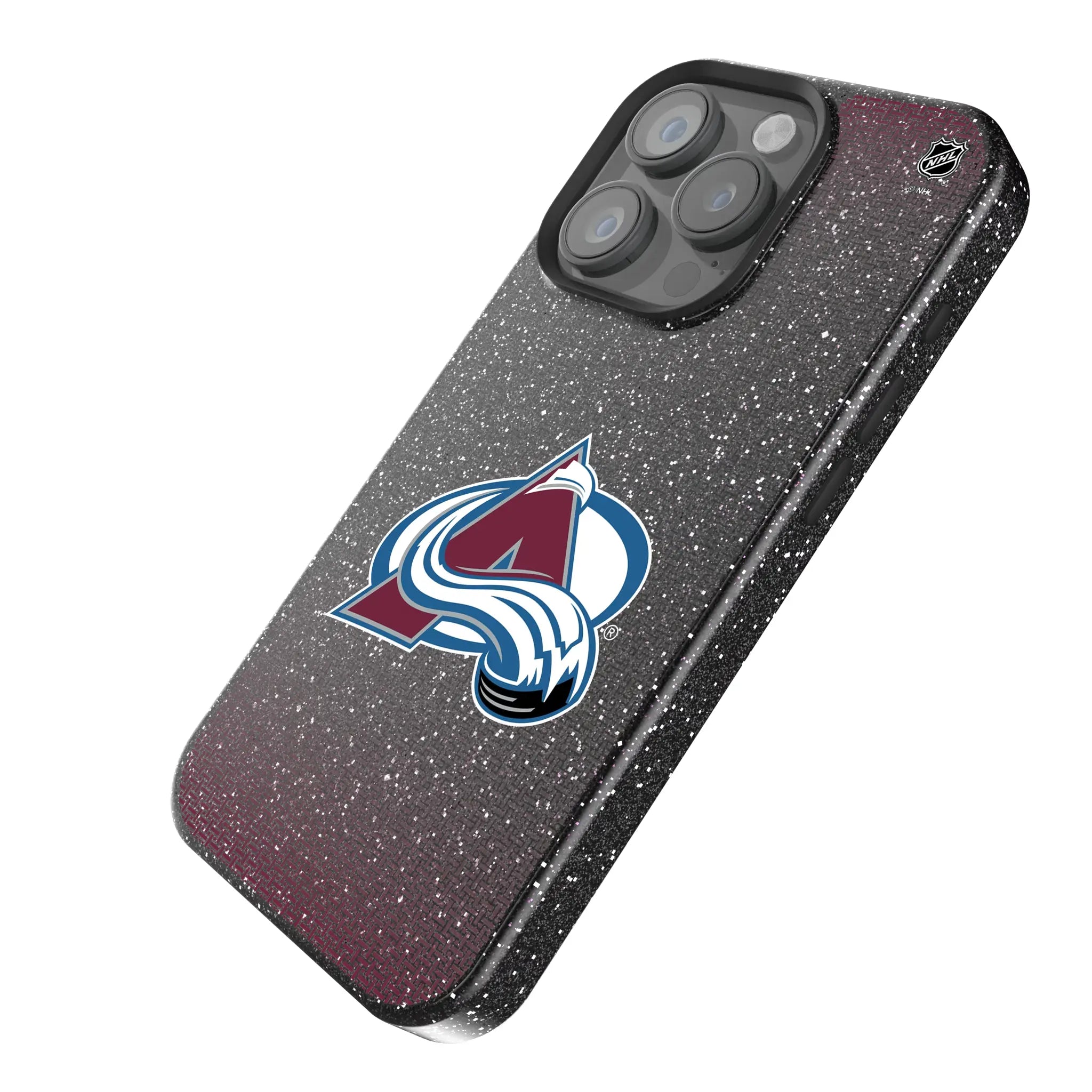 Colorado Avalanche Linen iPhone Bling Phone Case for Apple iPhone - Isometric View